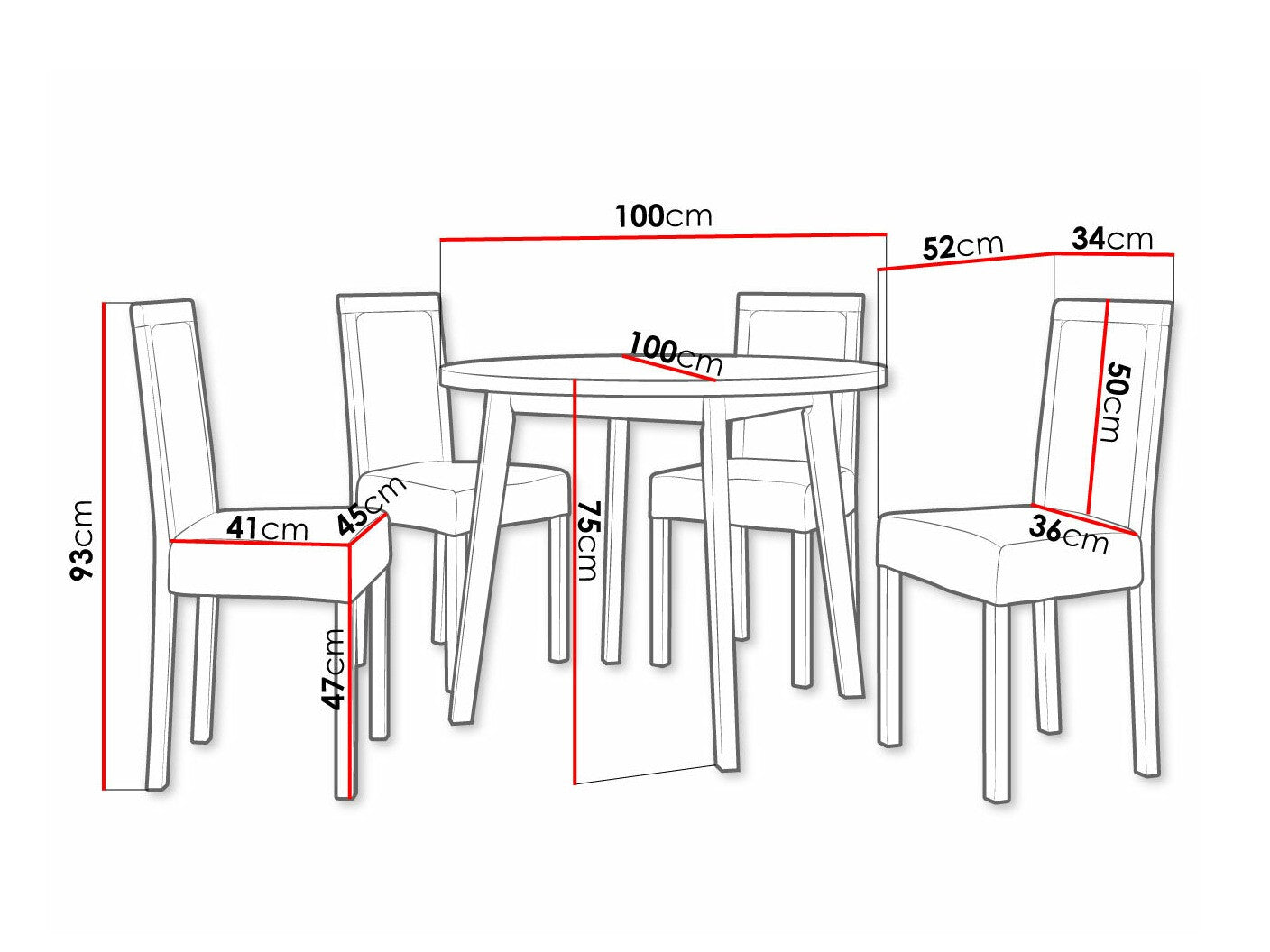 Spisestue-sæt Victorville 255 3976079
