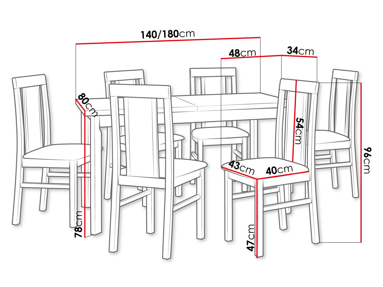 Spisestue-sæt Victorville 293 3976441