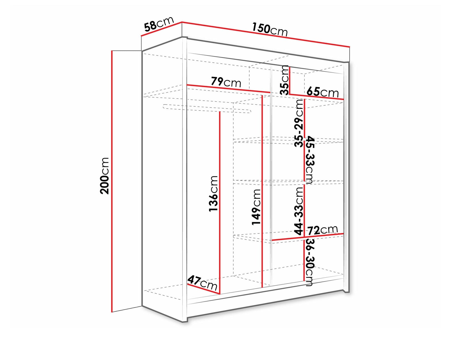Garderobeskab Closico 104