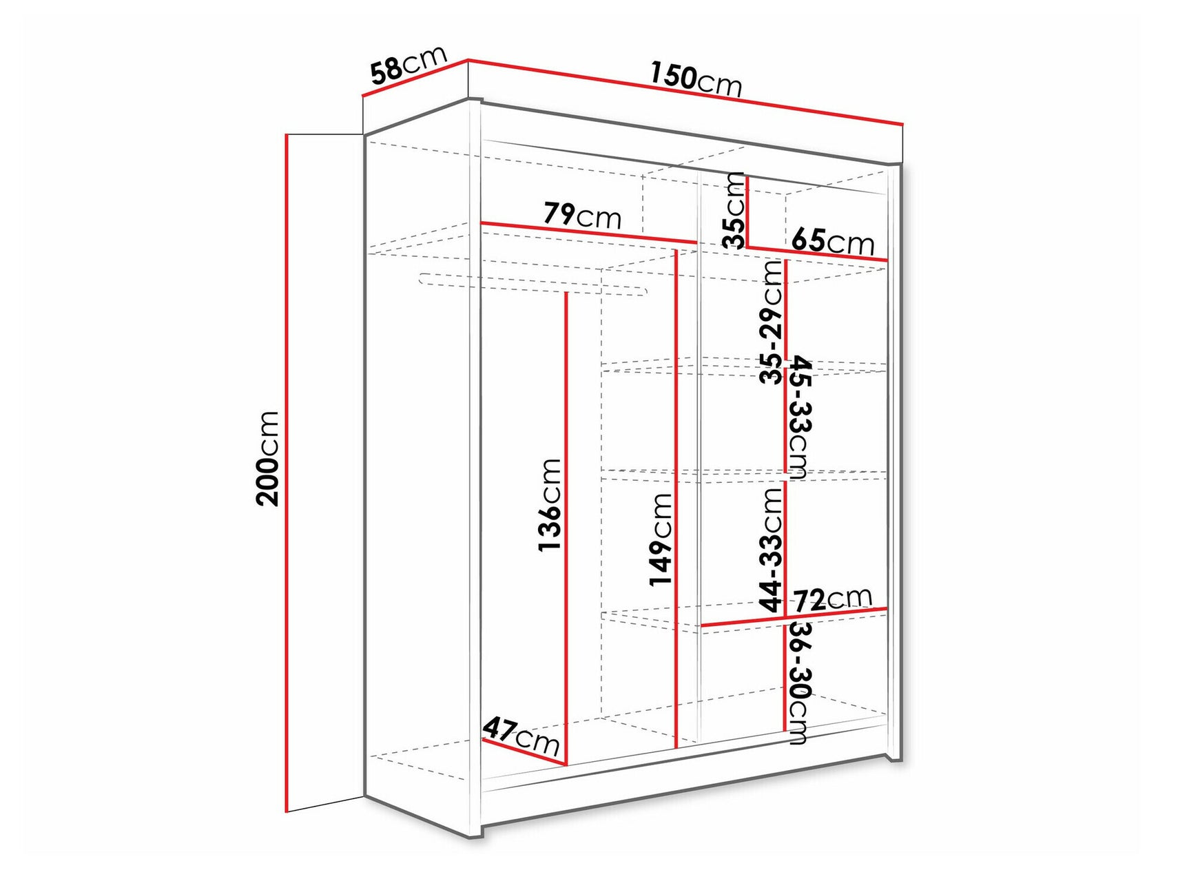 Garderobeskab Closico 110