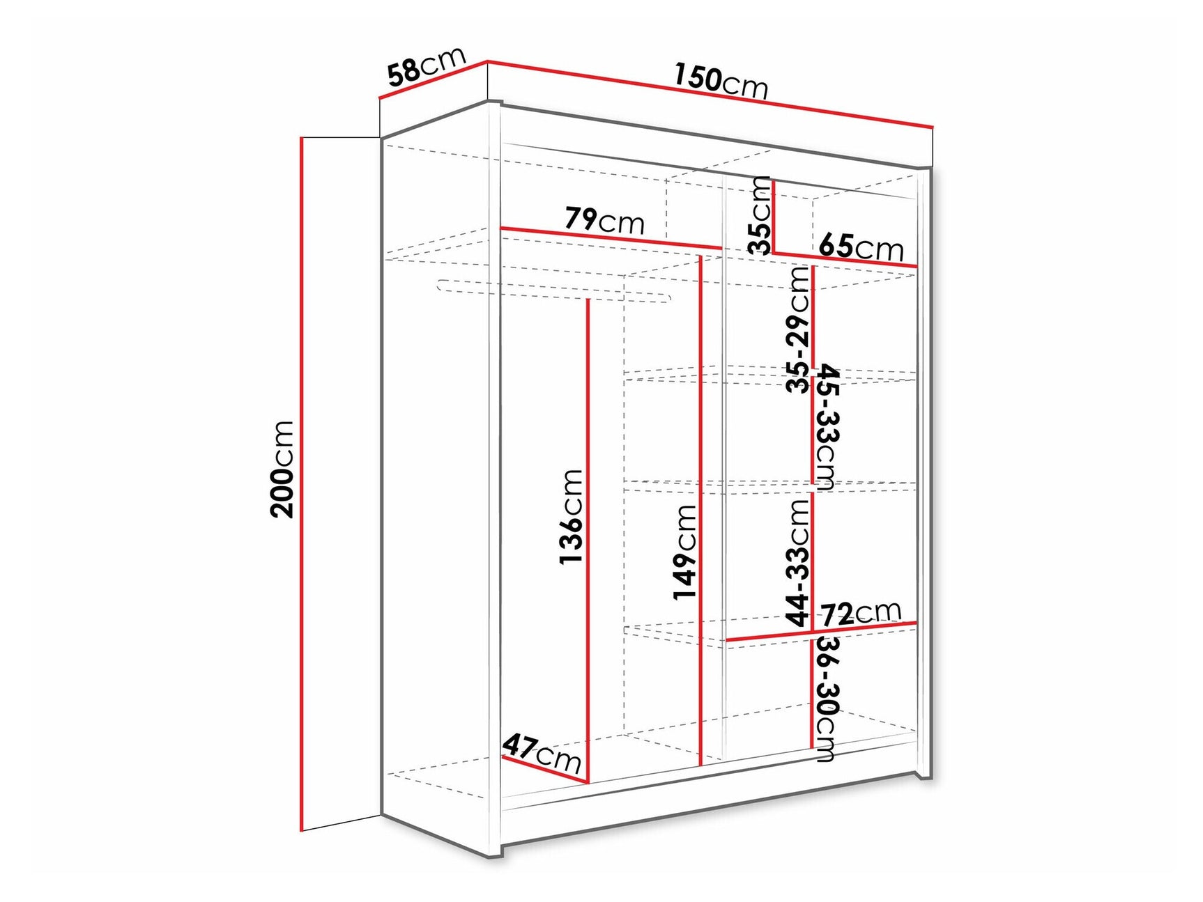 Garderobeskab Closico 114