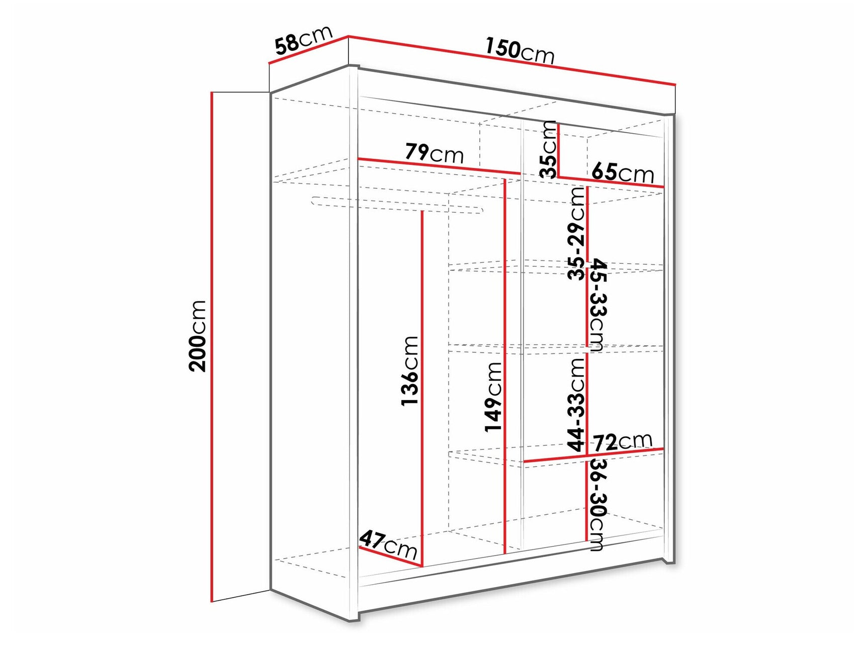 Garderobeskab Closico 114
