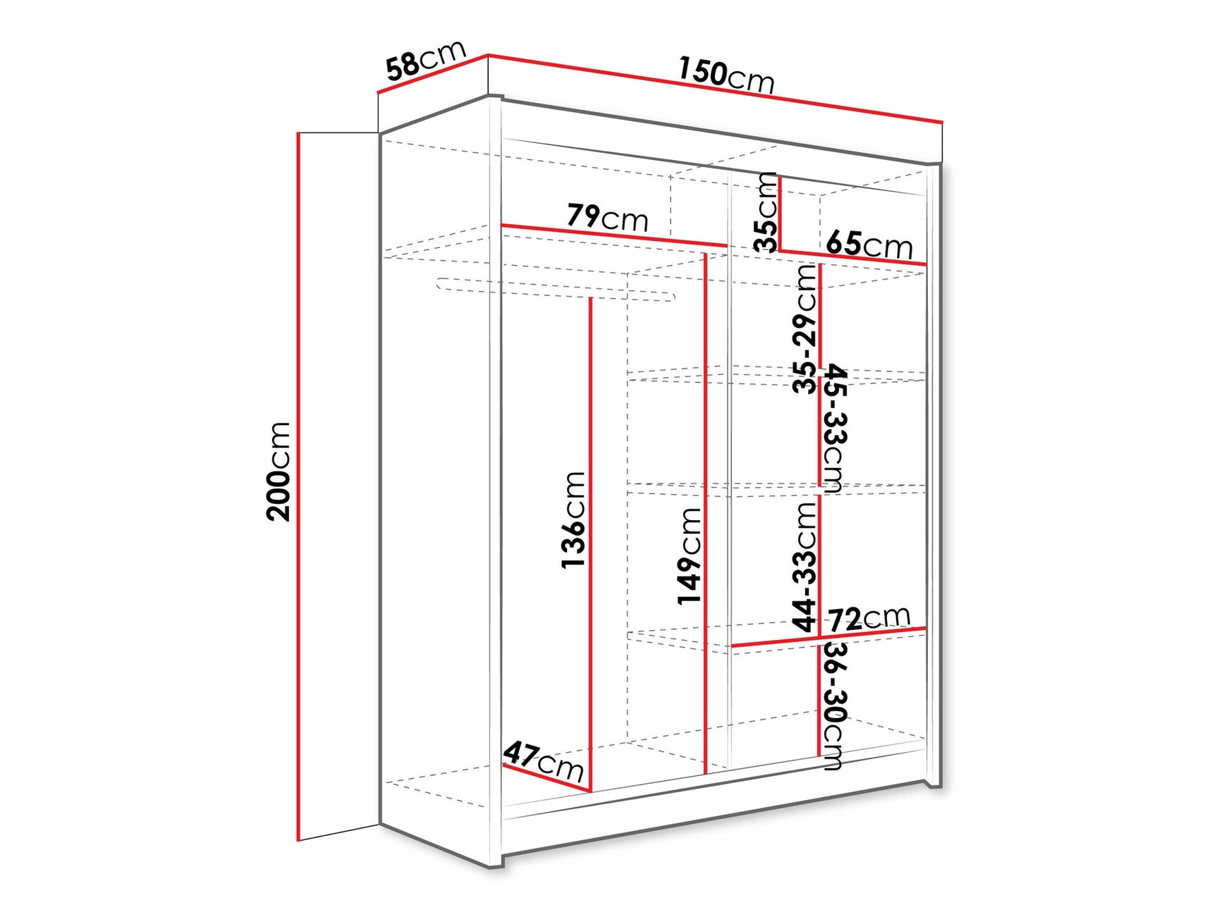 Garderobeskab Closico 103