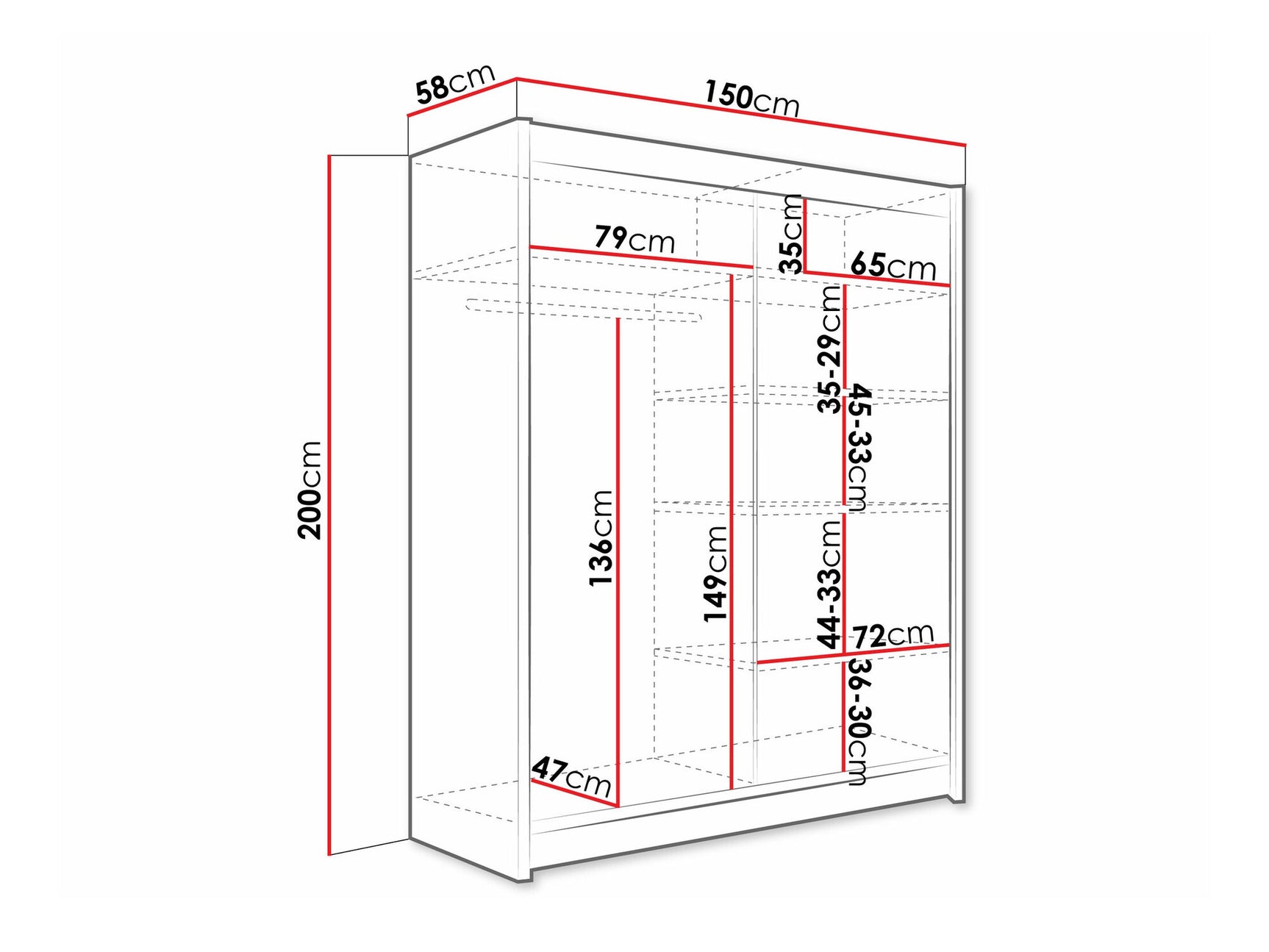 Garderobeskab Closico 103