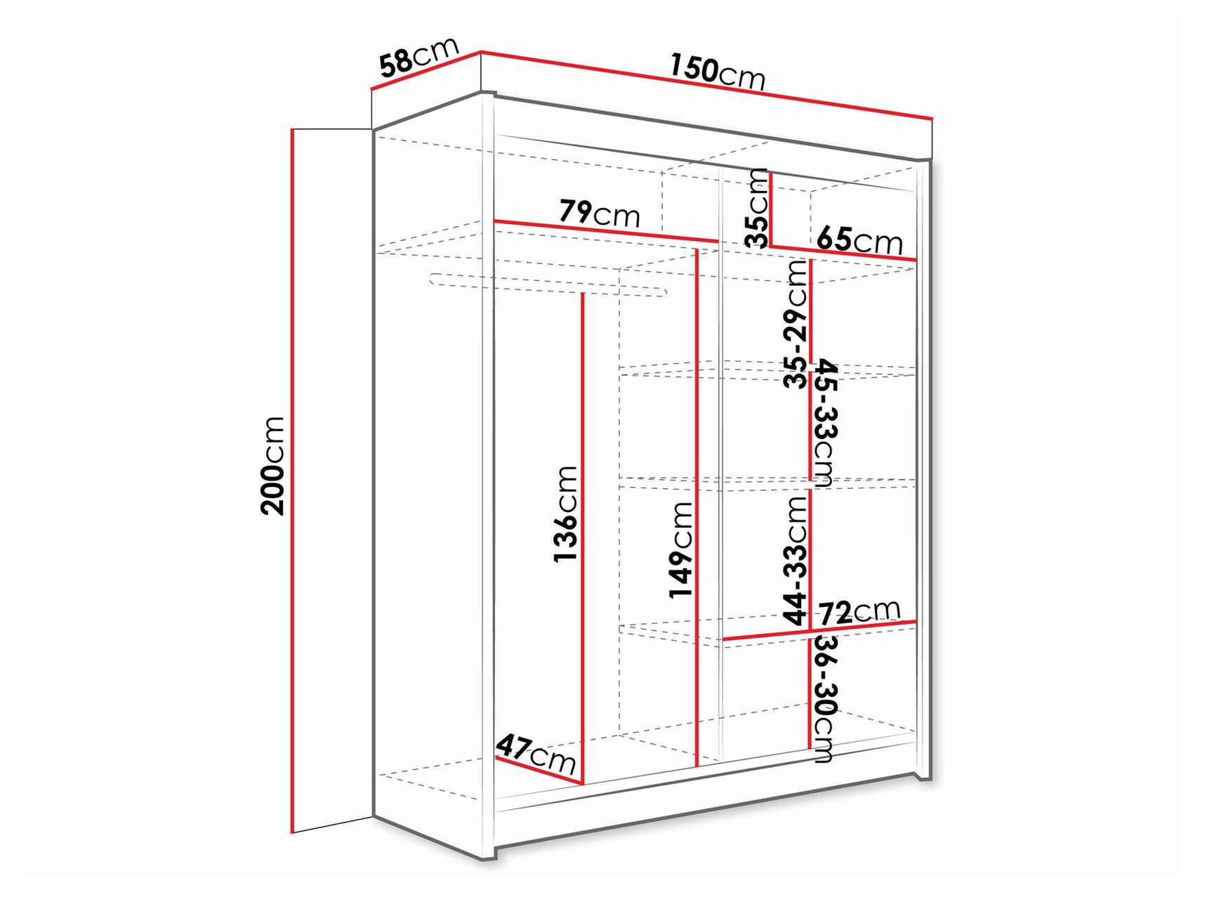 Garderobeskab Closico 113