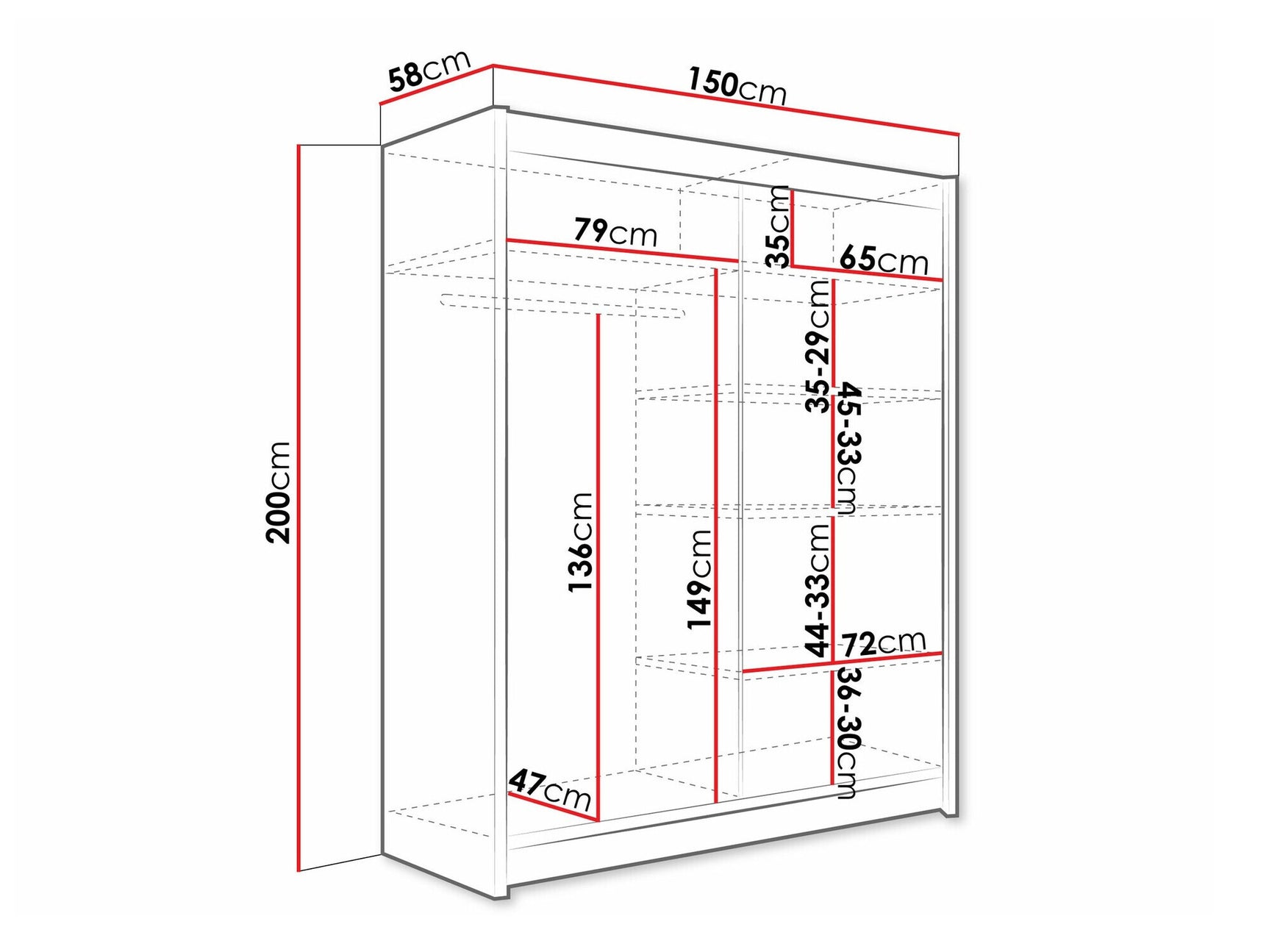 Garderobeskab Closico 113