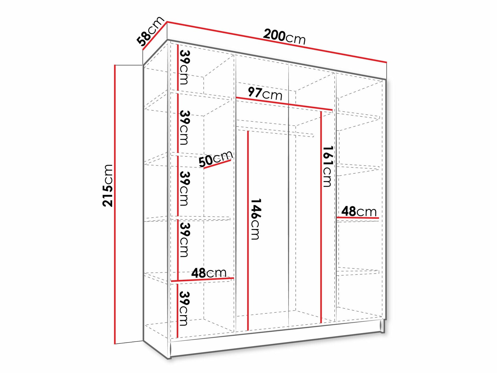 Garderobeskab Closico 190