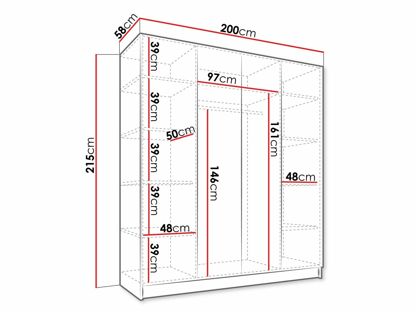 Garderobeskab Closico 192