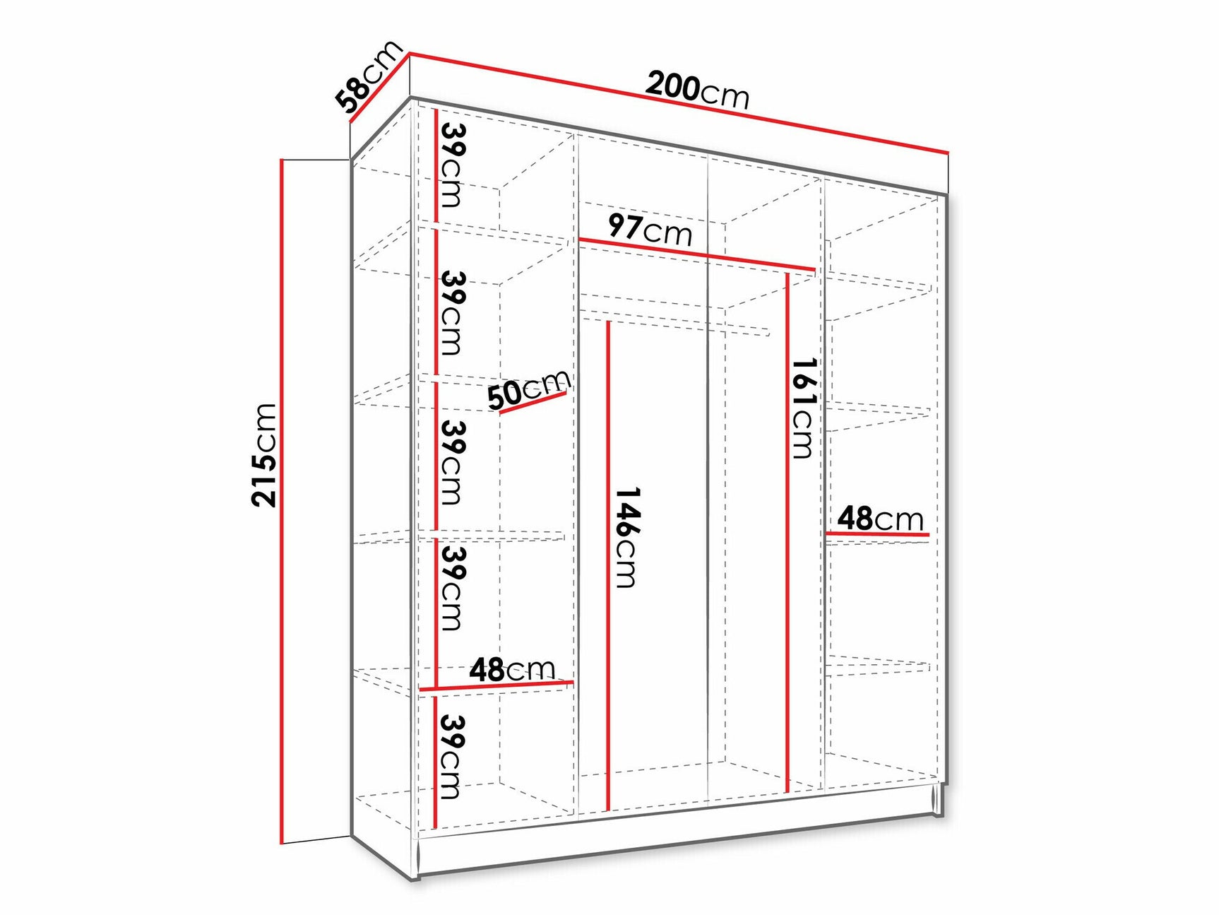 Garderobeskab Closico 192