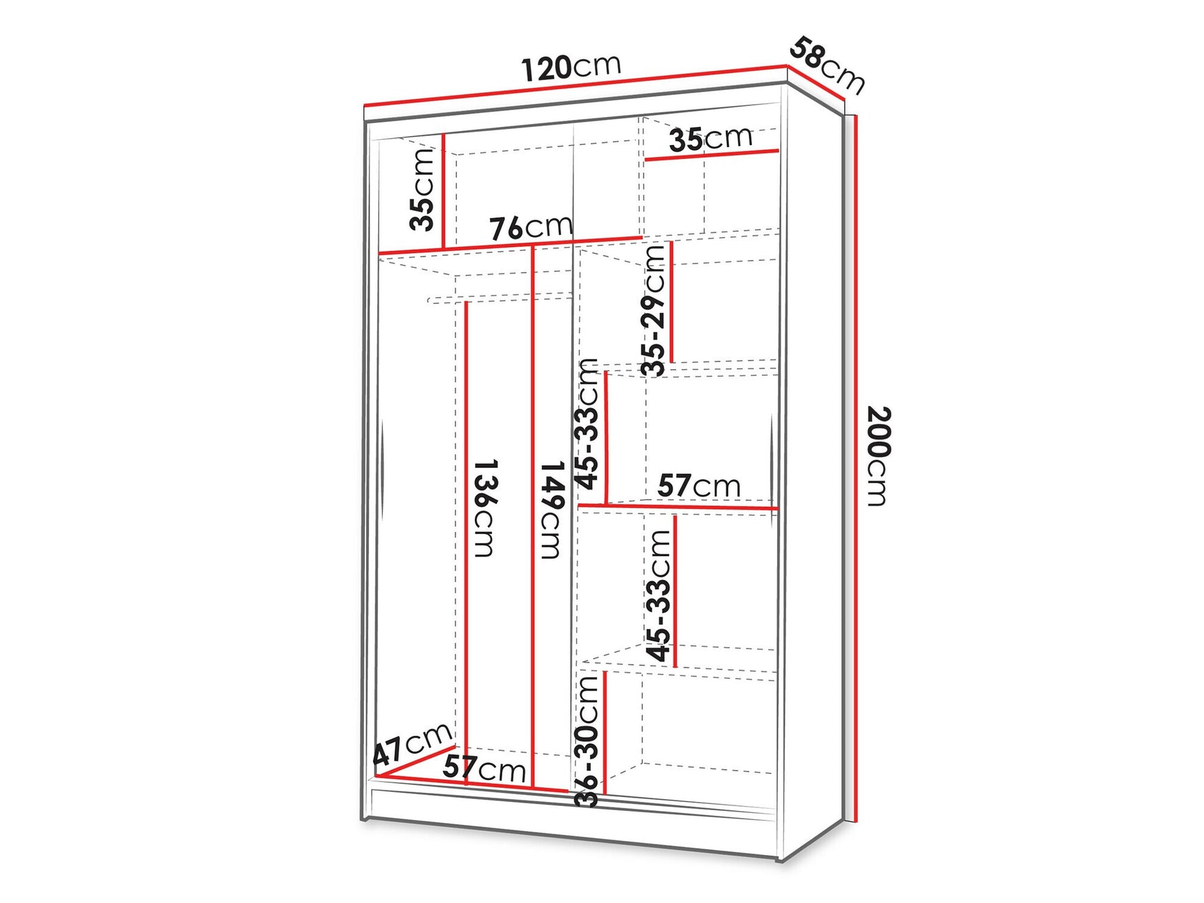 Garderobeskab Closico 151