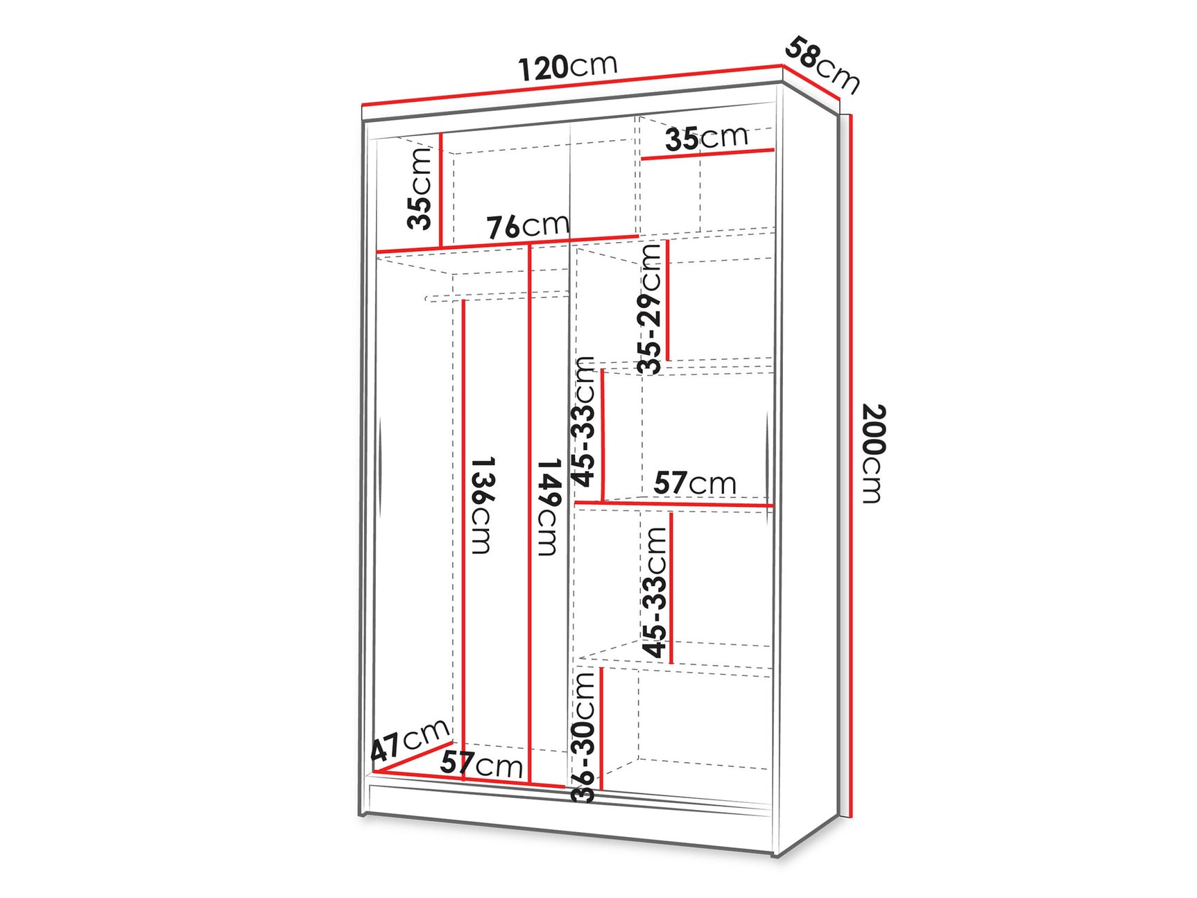 Garderobeskab Closico 151