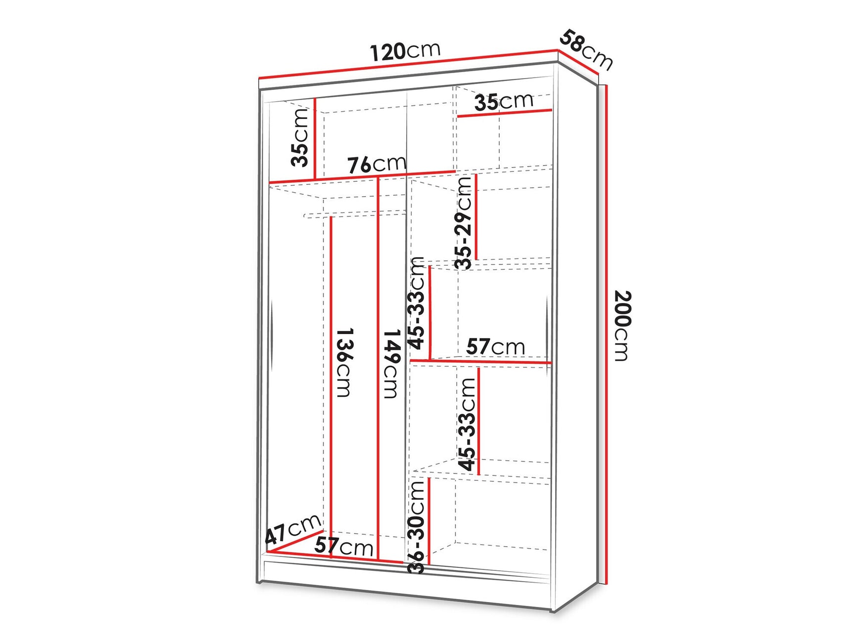 Garderobeskab Closico 150