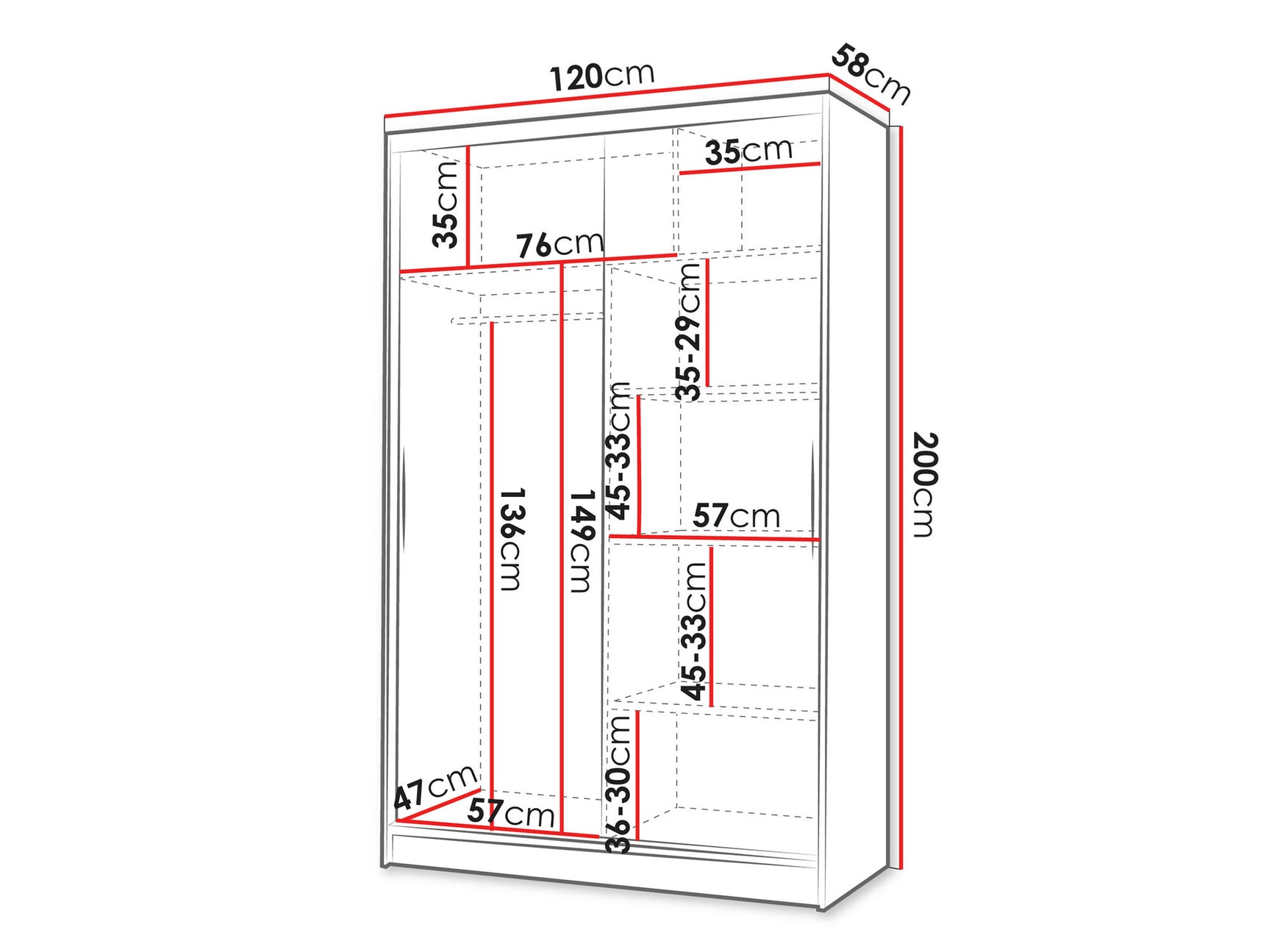 Garderobeskab Closico 150