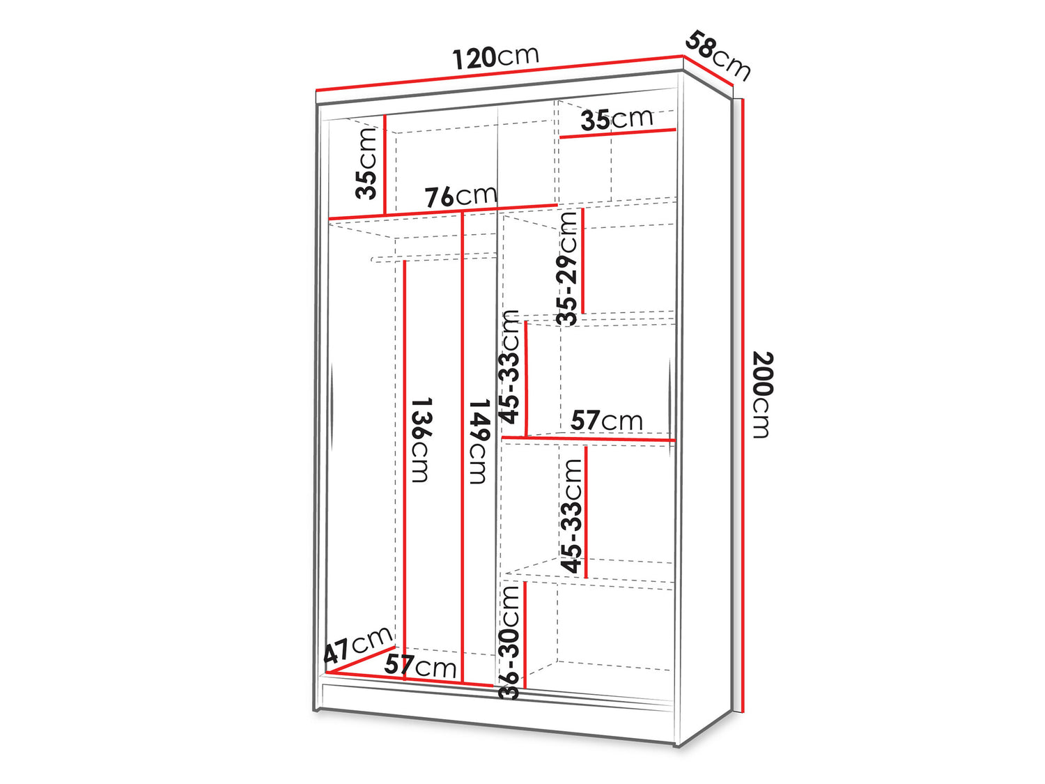Garderobeskab Closico 147