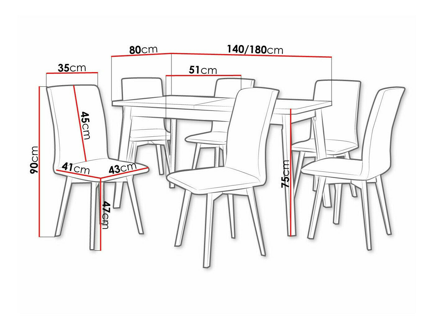 Spisestue-sæt Victorville 326 3978712