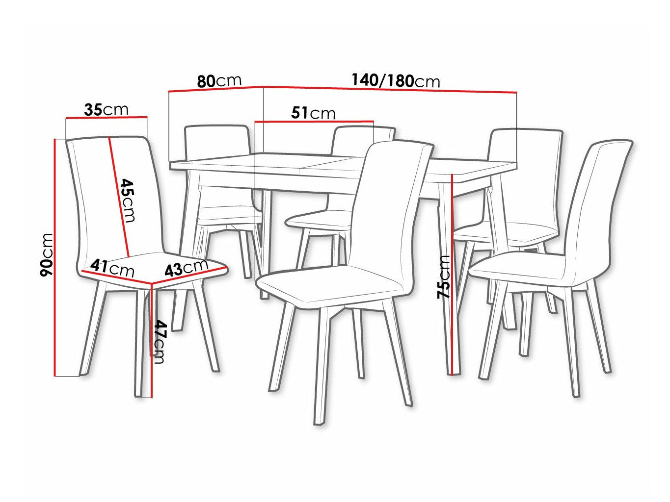 Spisestue-sæt Victorville 324 3978726