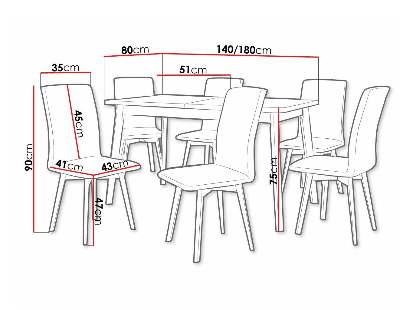 Spisestue-sæt Victorville 324 3978729