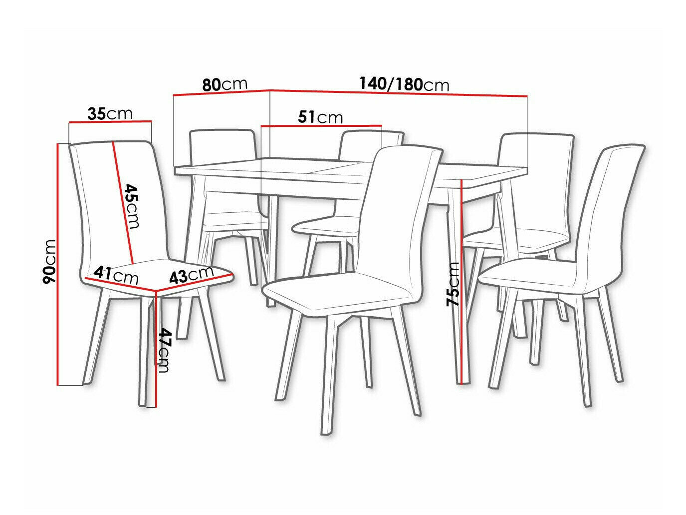 Spisestue-sæt Victorville 323 3978745