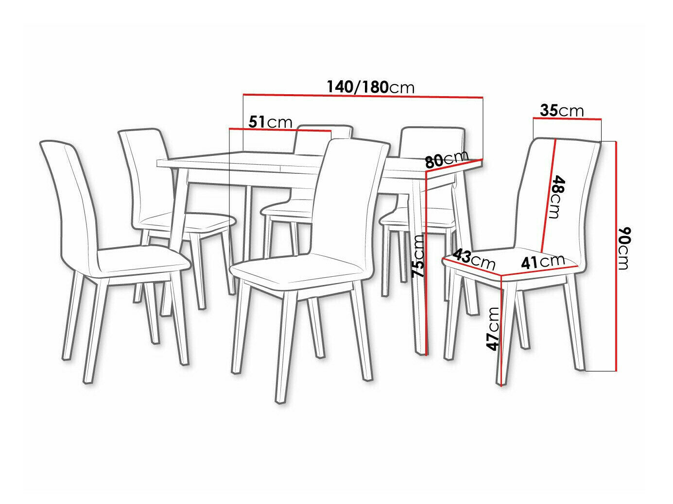 Spisestue-sæt Victorville 322 3978751
