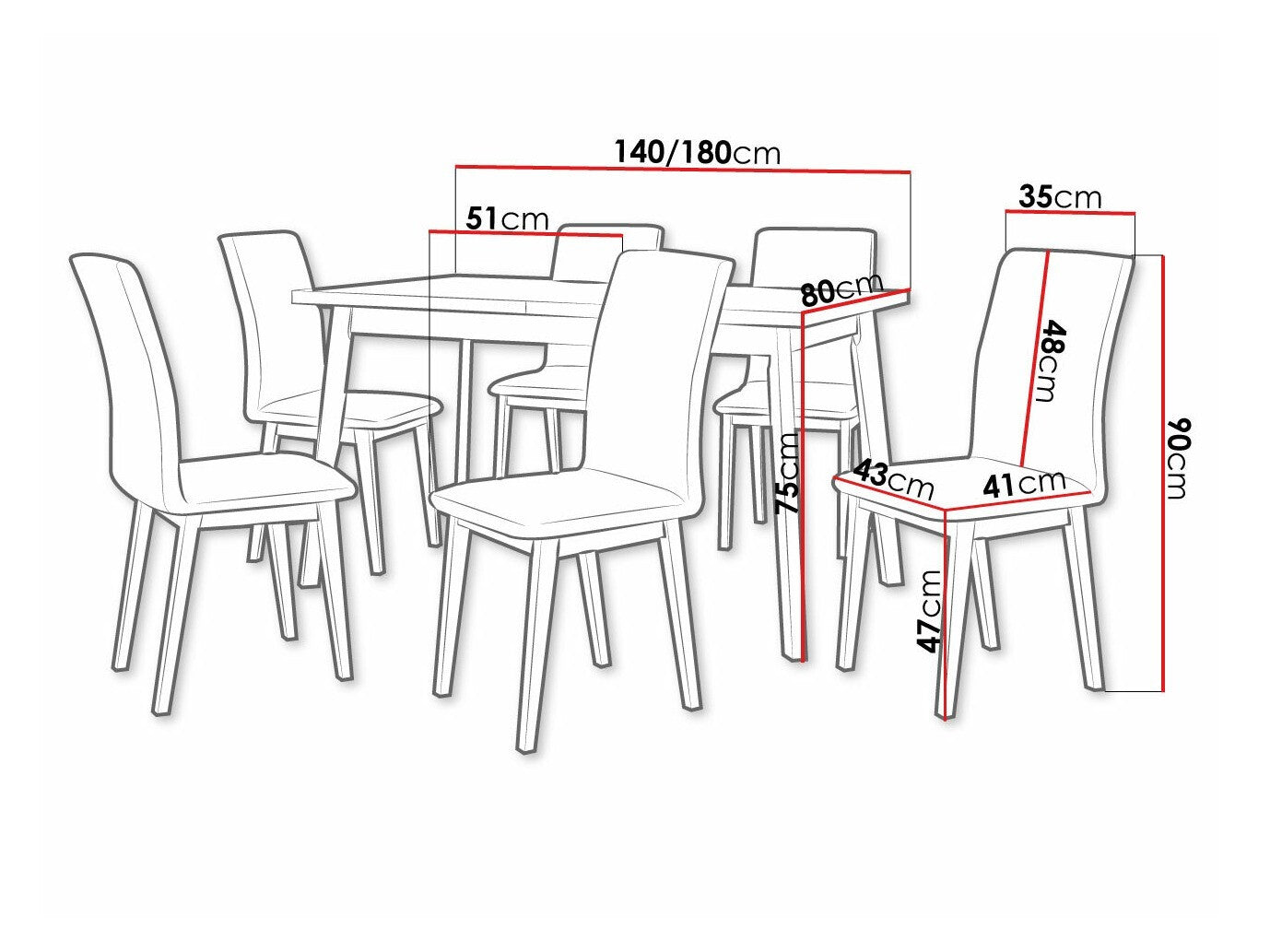Spisestue-sæt Victorville 321 3978760