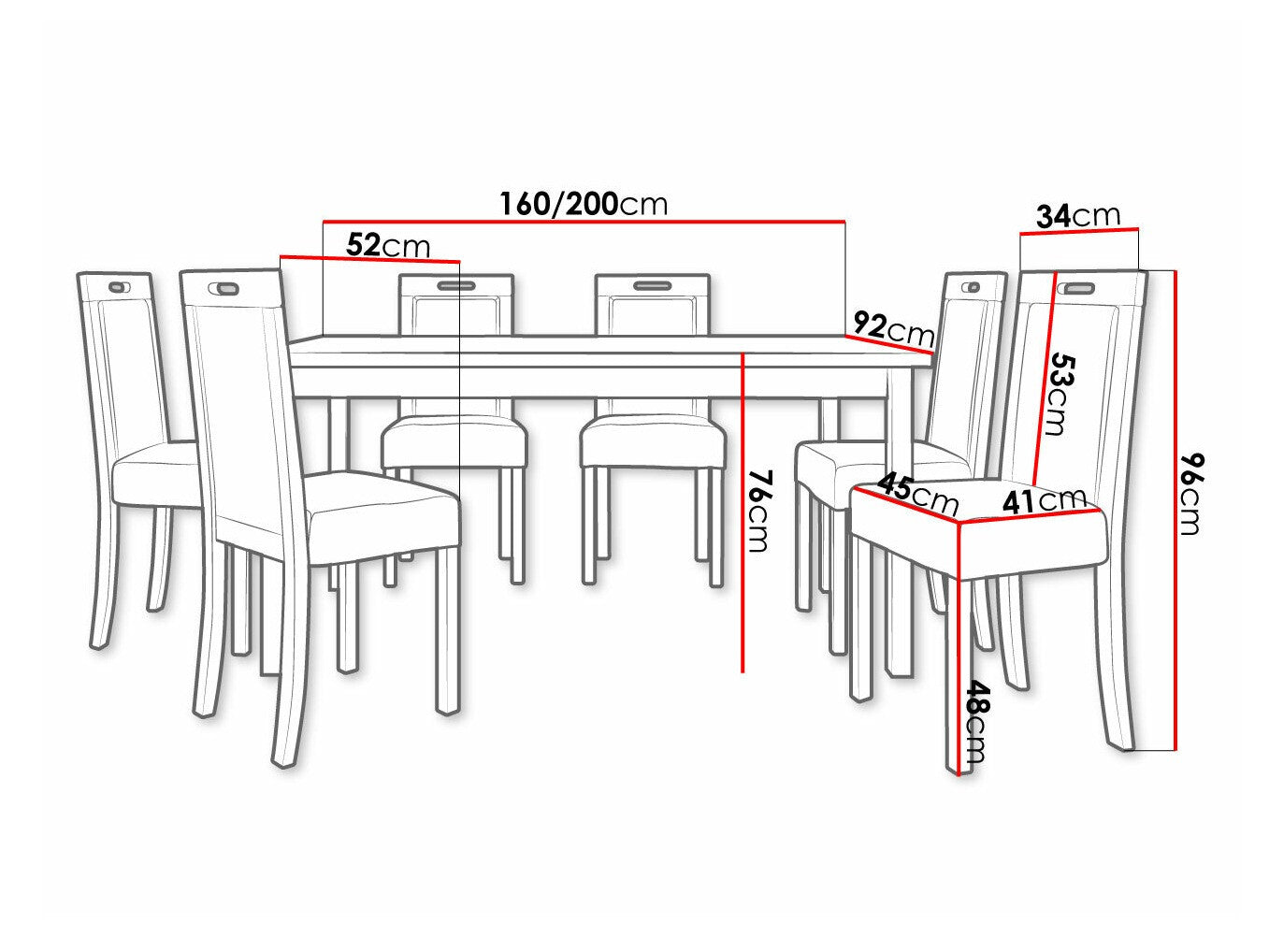 Spisestue-sæt Victorville 262 3978778