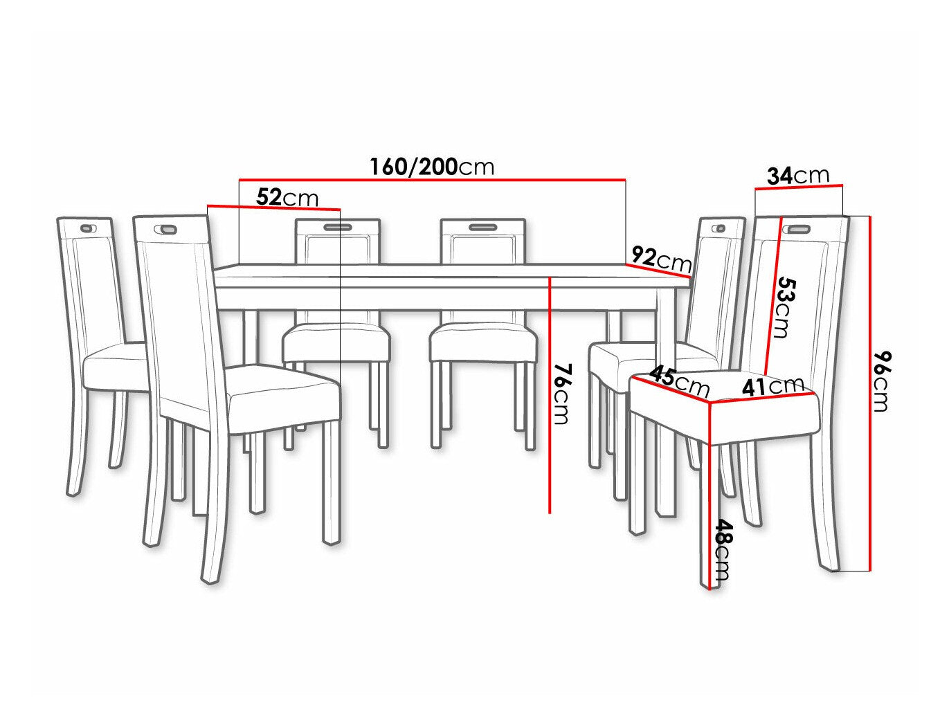 Spisestue-sæt Victorville 262 3978779