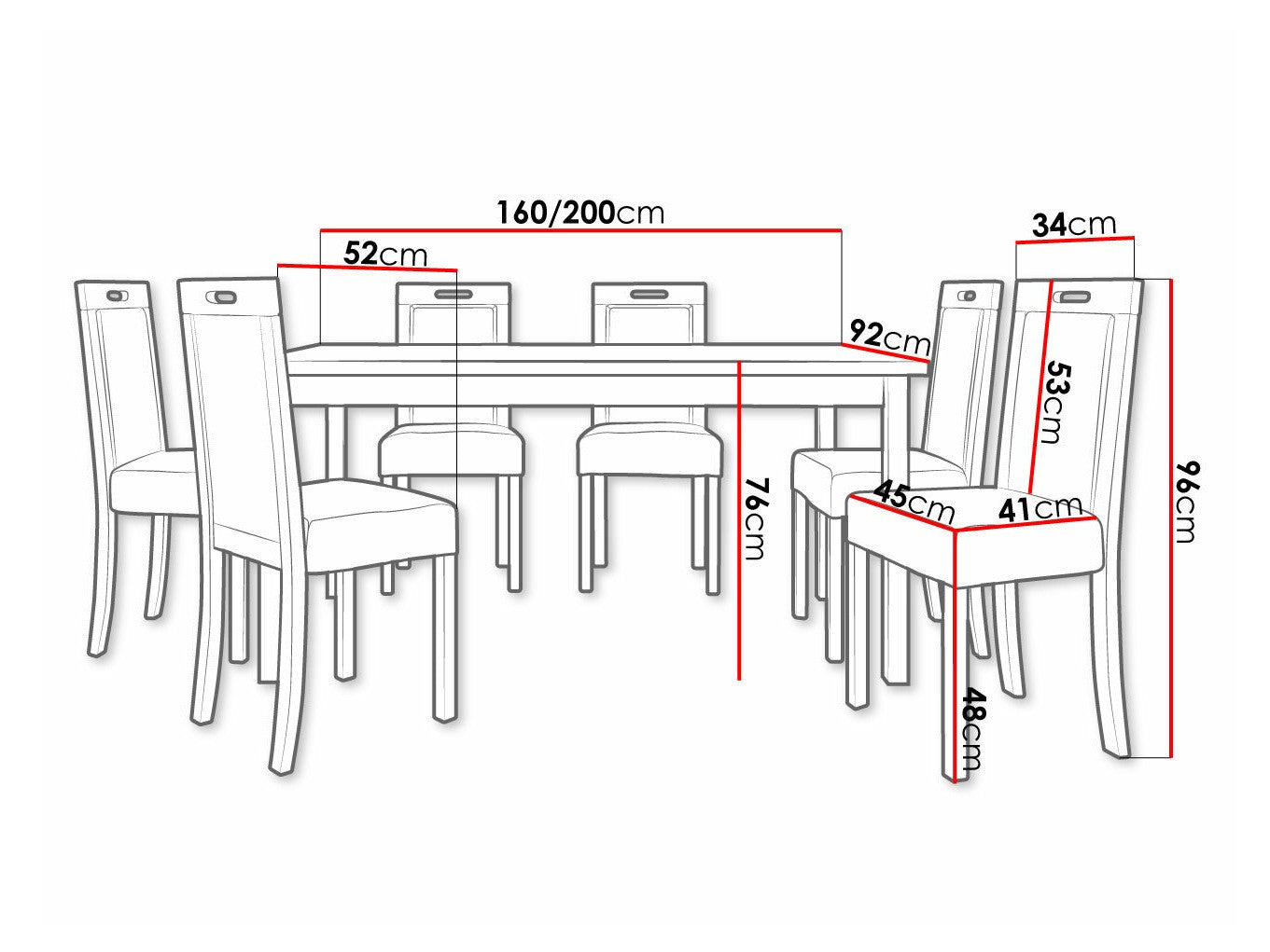 Spisestue-sæt Victorville 262 3978780