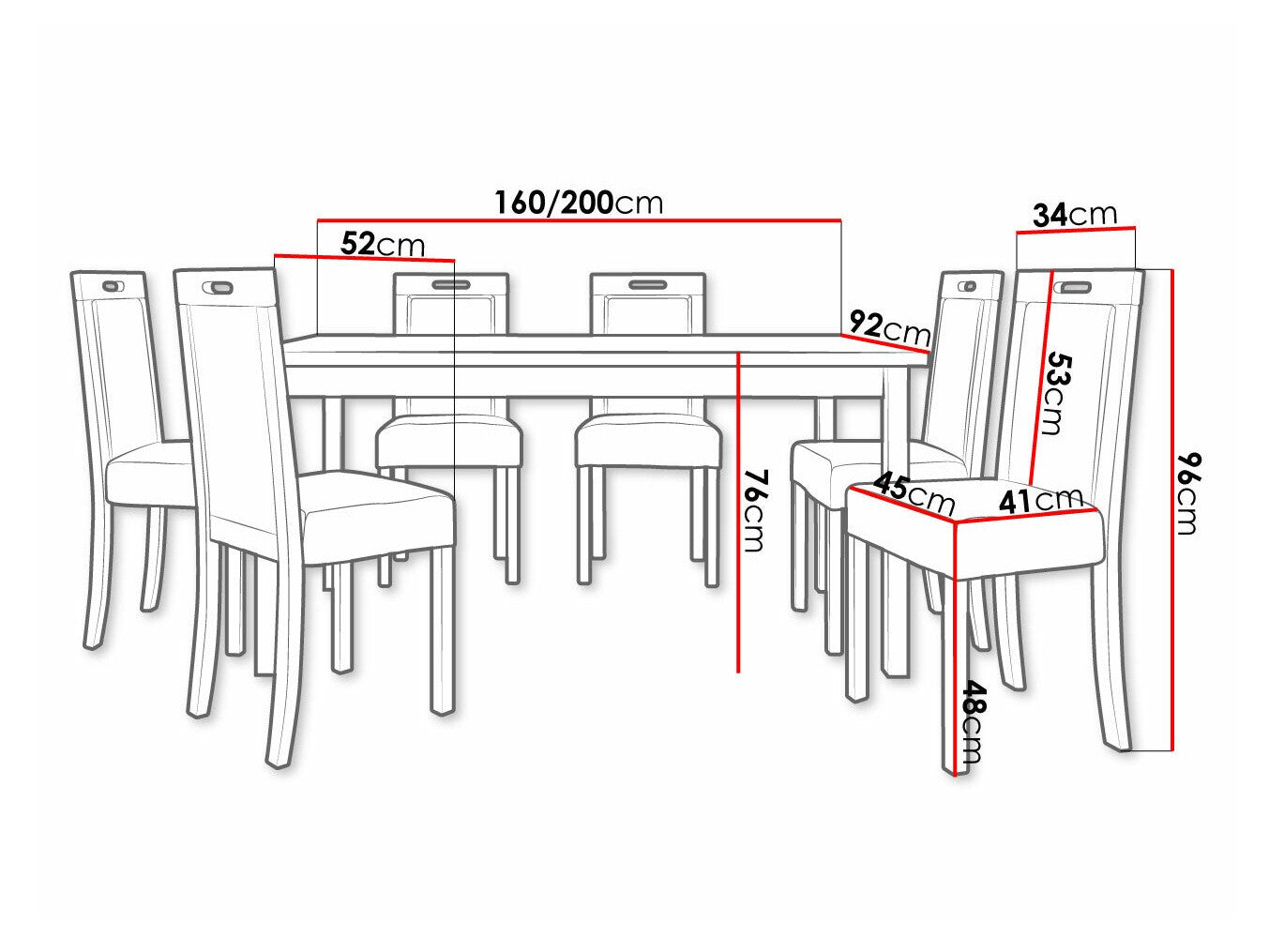 Spisestue-sæt Victorville 262 3978781