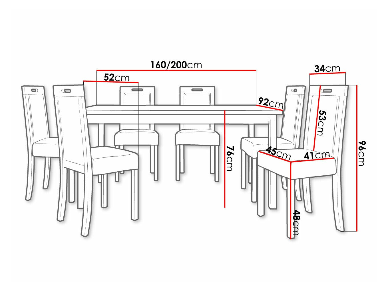 Spisestue-sæt Victorville 262 3978782