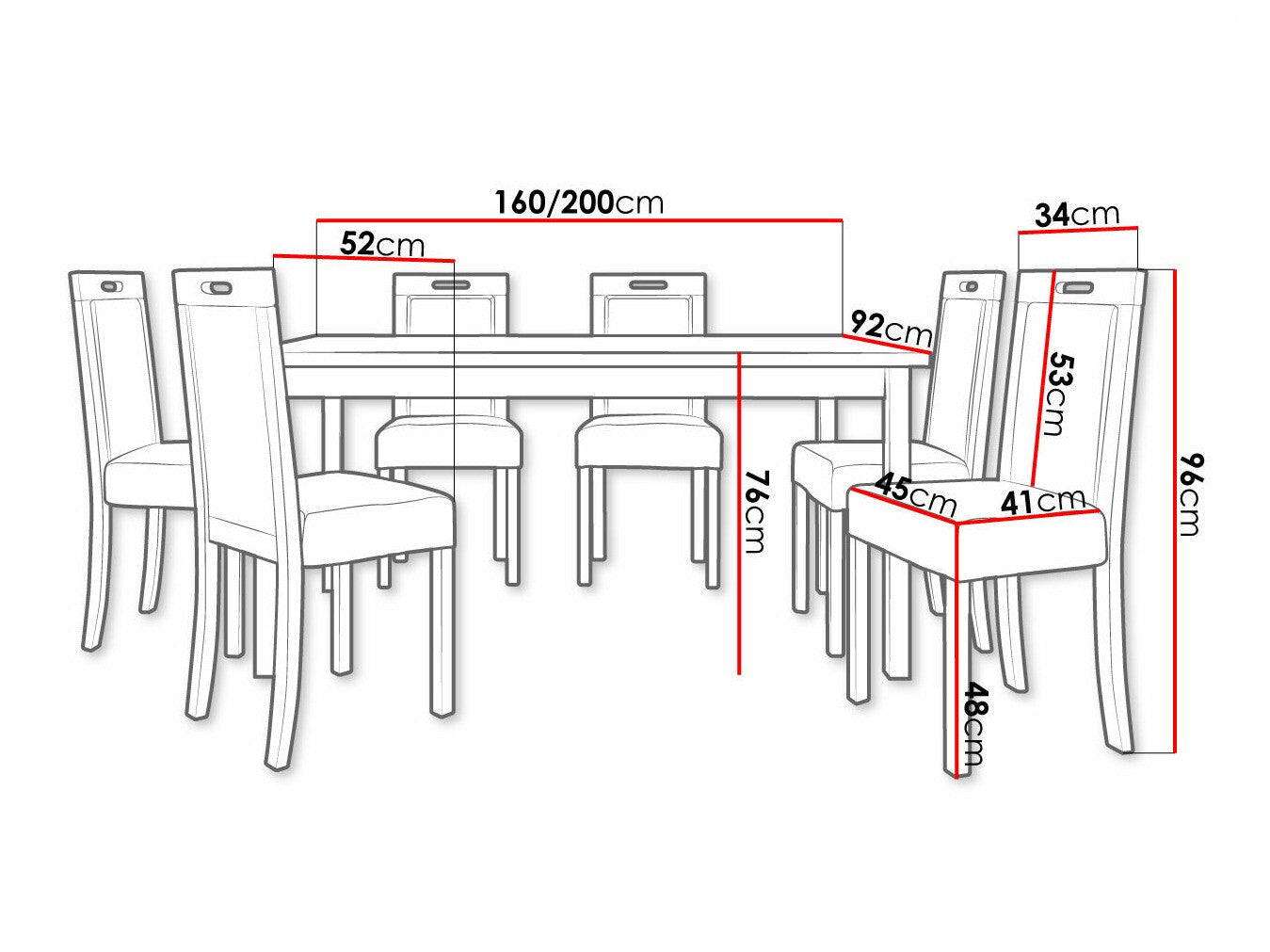 Spisestue-sæt Victorville 262 3978783