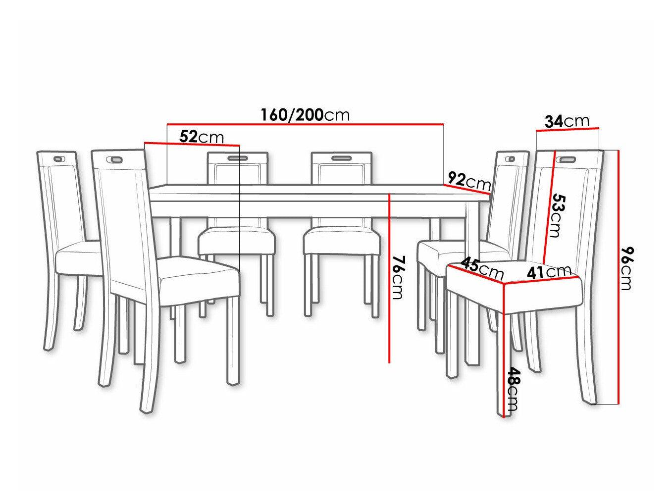 Spisestue-sæt Victorville 262 3978784