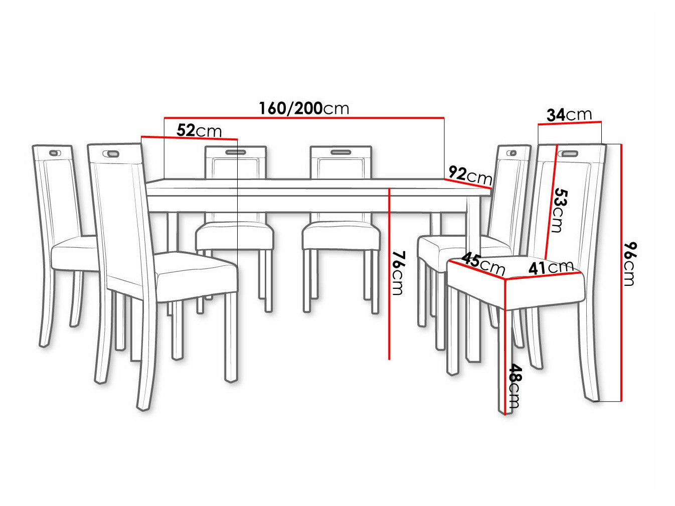 Spisestue-sæt Victorville 262 3978786