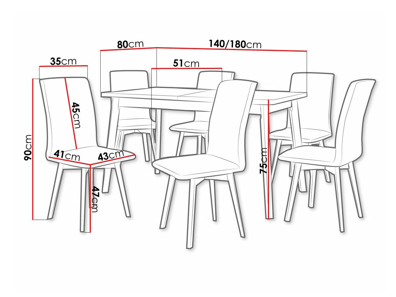 Spisestue-sæt Victorville 291 3978878