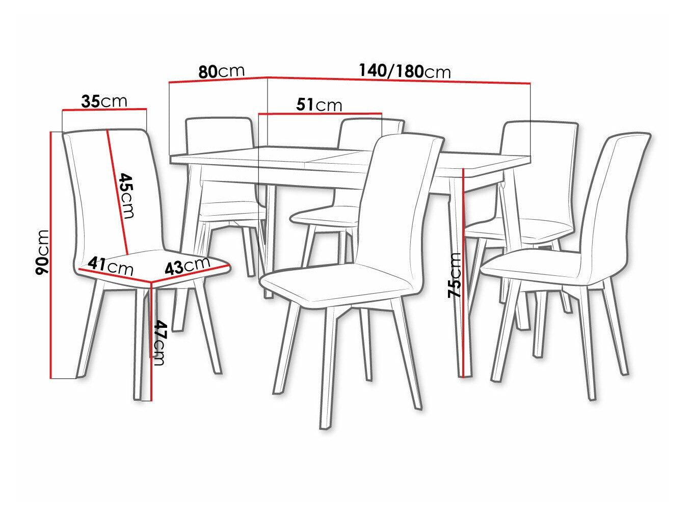 Spisestue-sæt Victorville 291 3978879