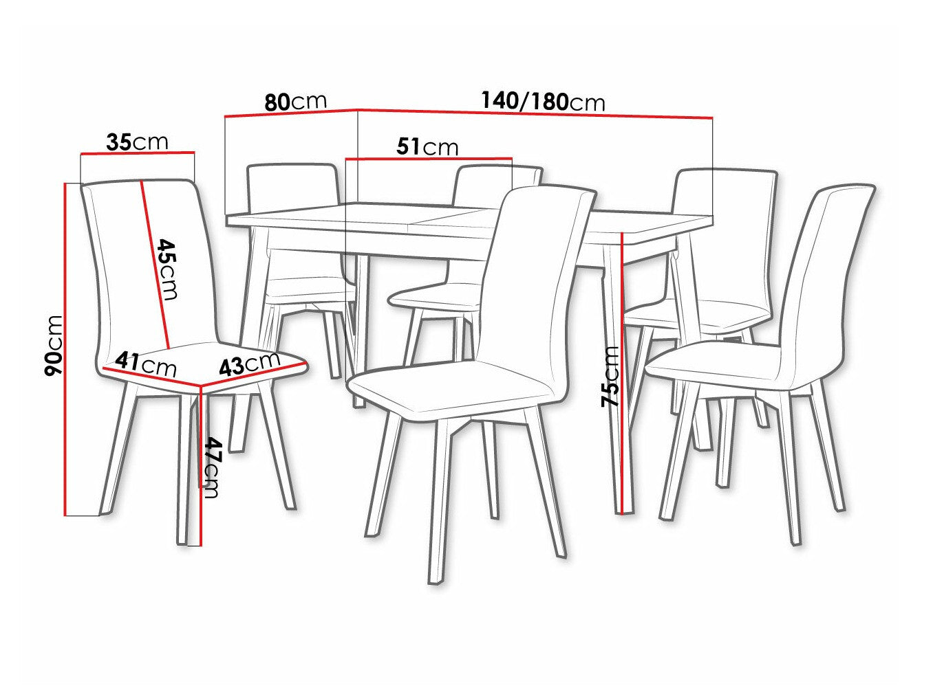 Spisestue-sæt Victorville 291 3978883