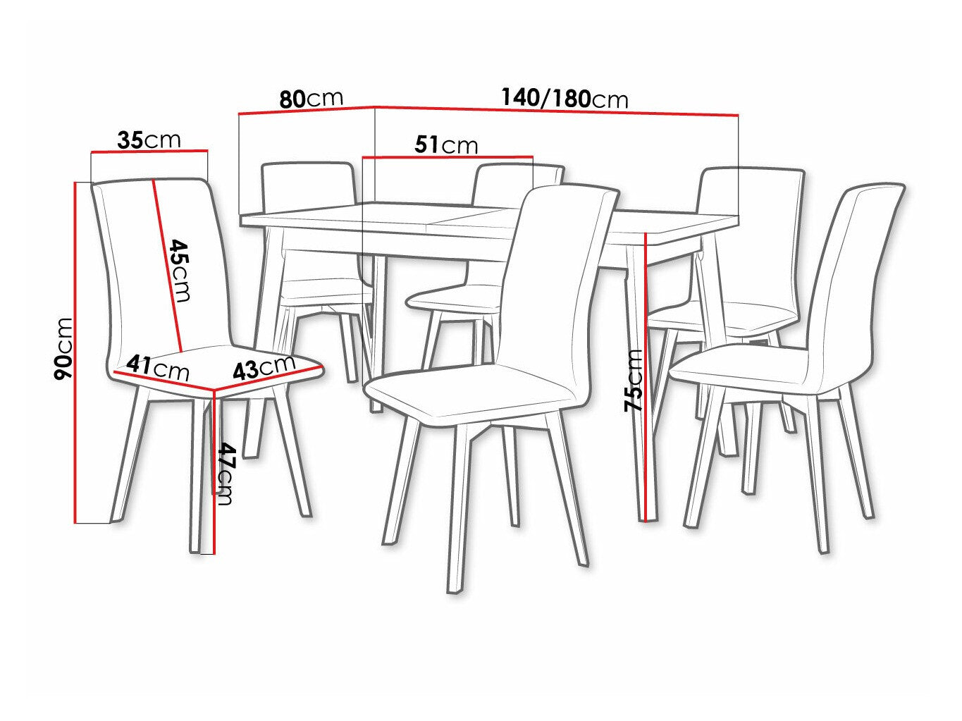 Spisestue-sæt Victorville 291 3978884