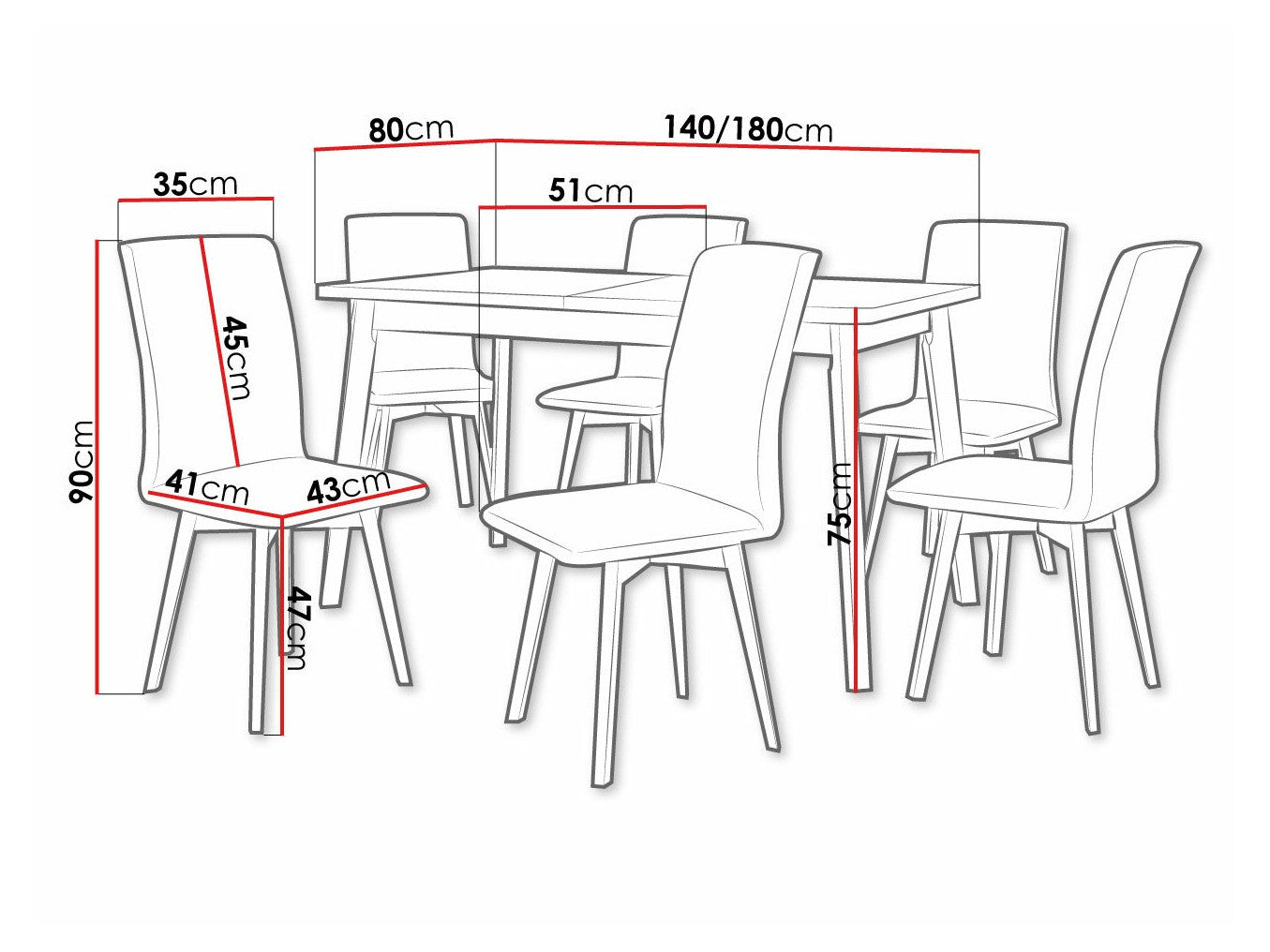 Spisestue-sæt Victorville 291 3978885
