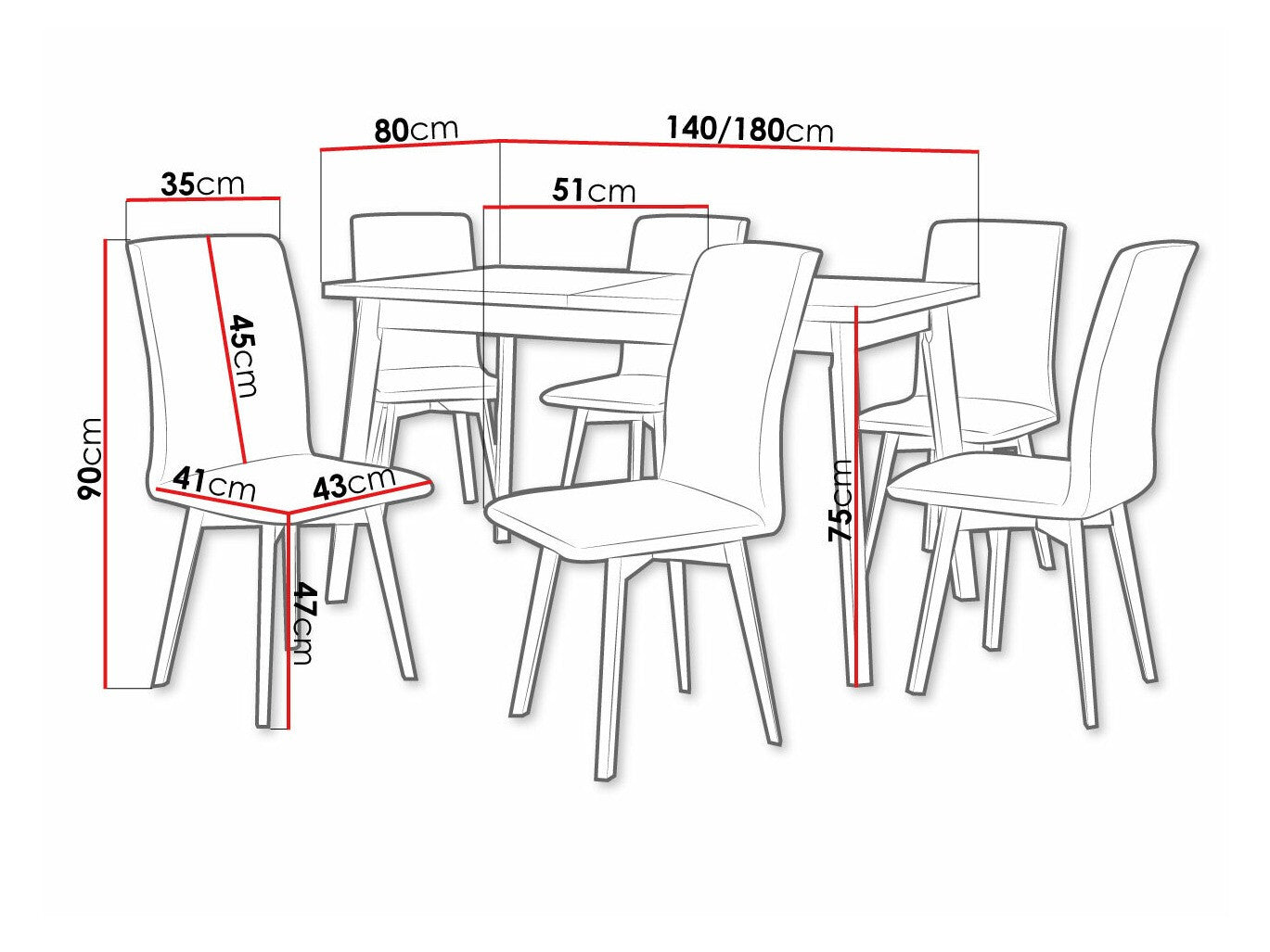 Spisestue-sæt Victorville 292 3978919