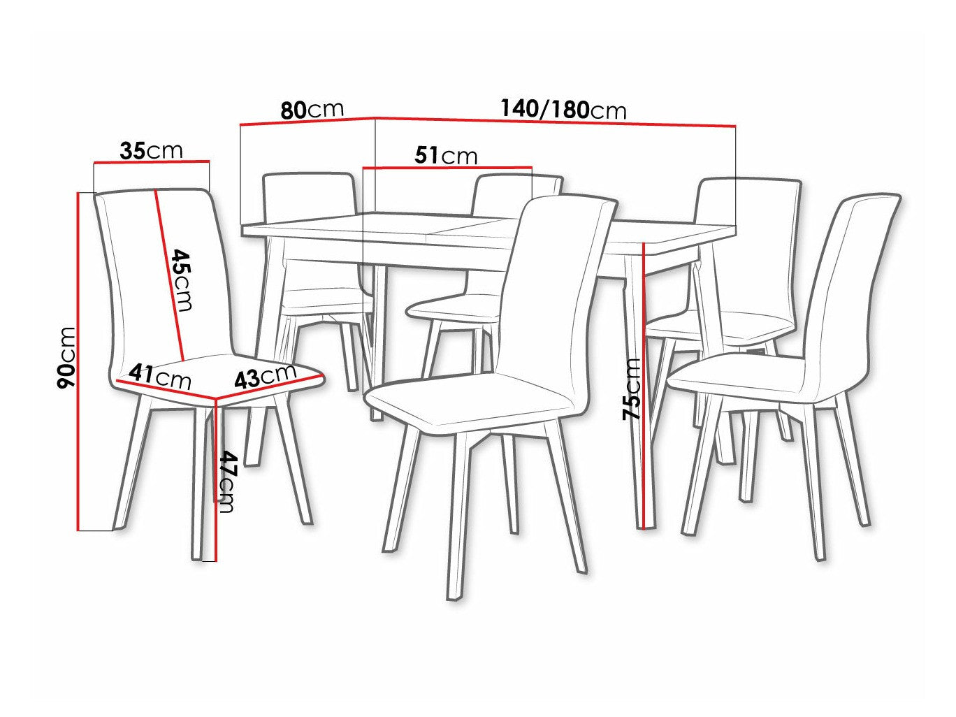 Spisestue-sæt Victorville 292 3978922