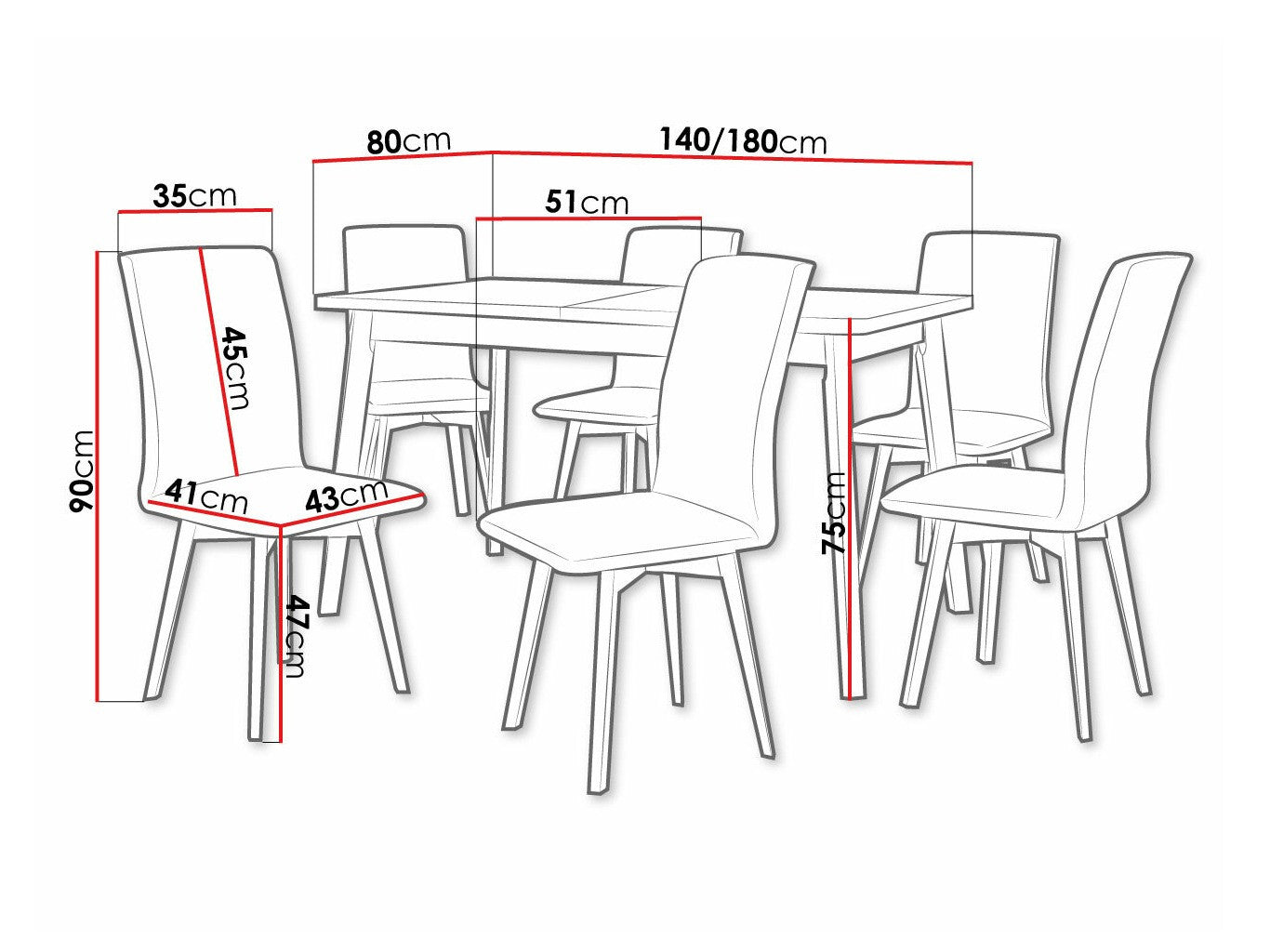 Spisestue-sæt Victorville 292 3978923