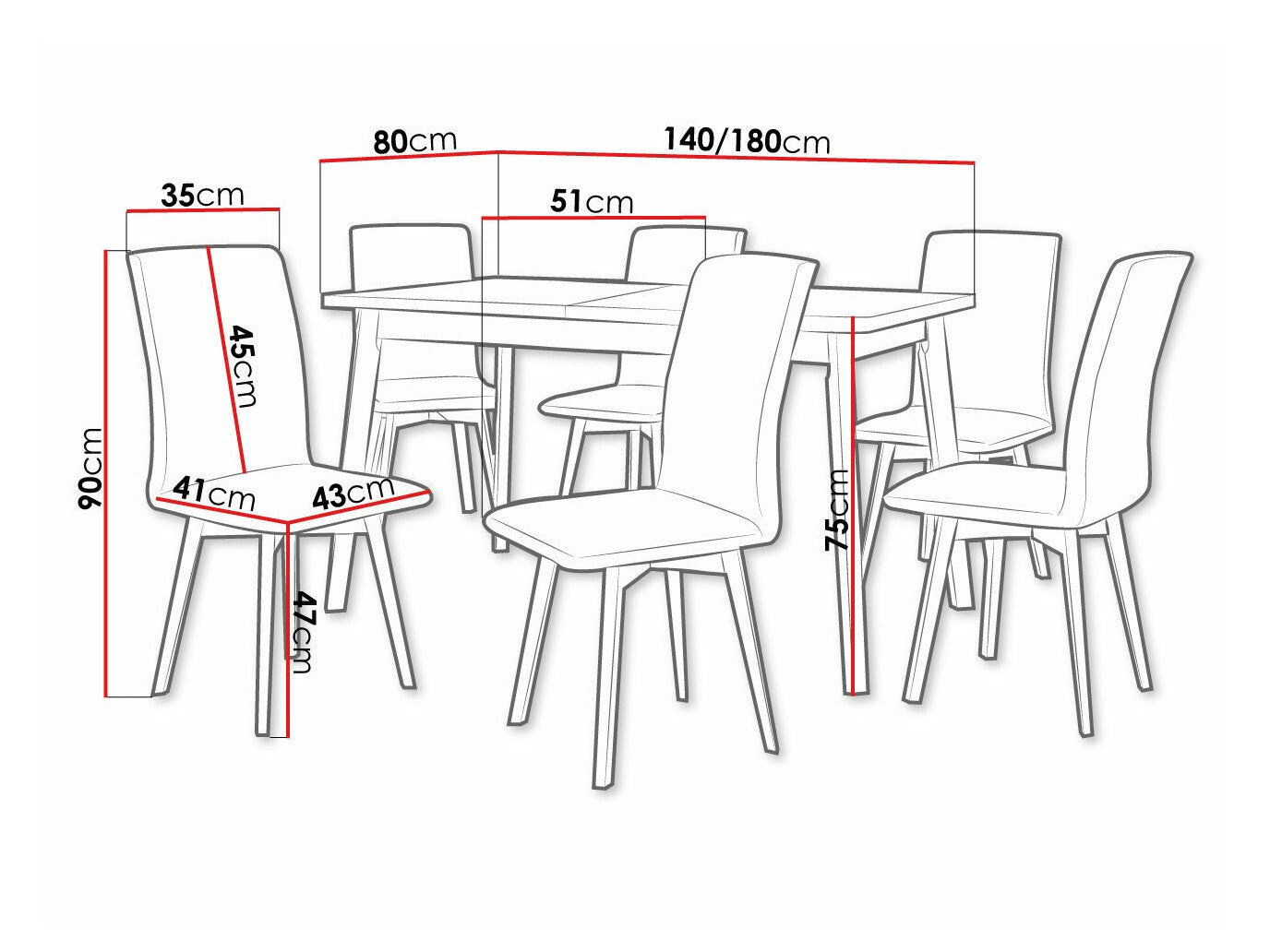 Spisestue-sæt Victorville 292 3978924