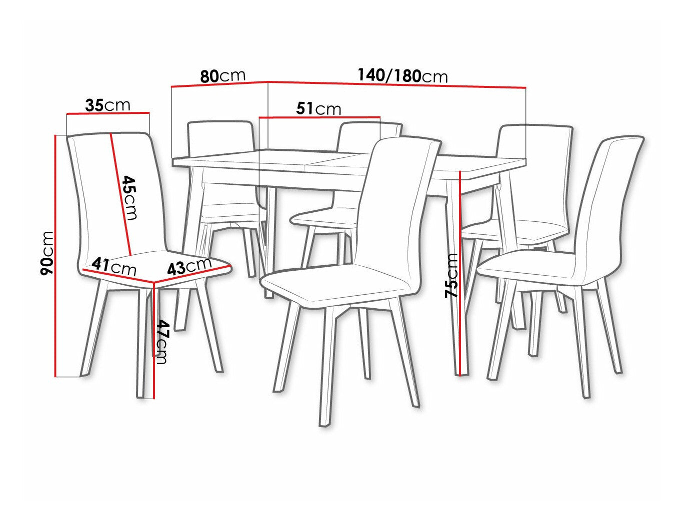 Spisestue-sæt Victorville 292 3978925