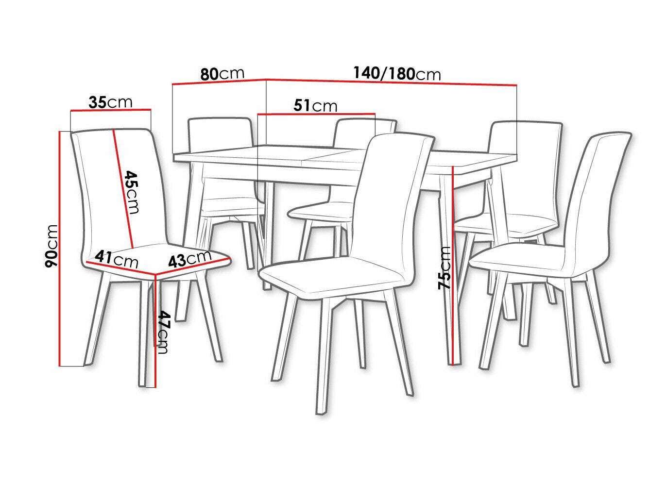 Spisestue-sæt Victorville 292 3978926