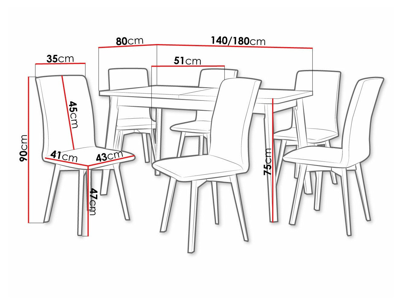 Spisestue-sæt Victorville 292 3978927
