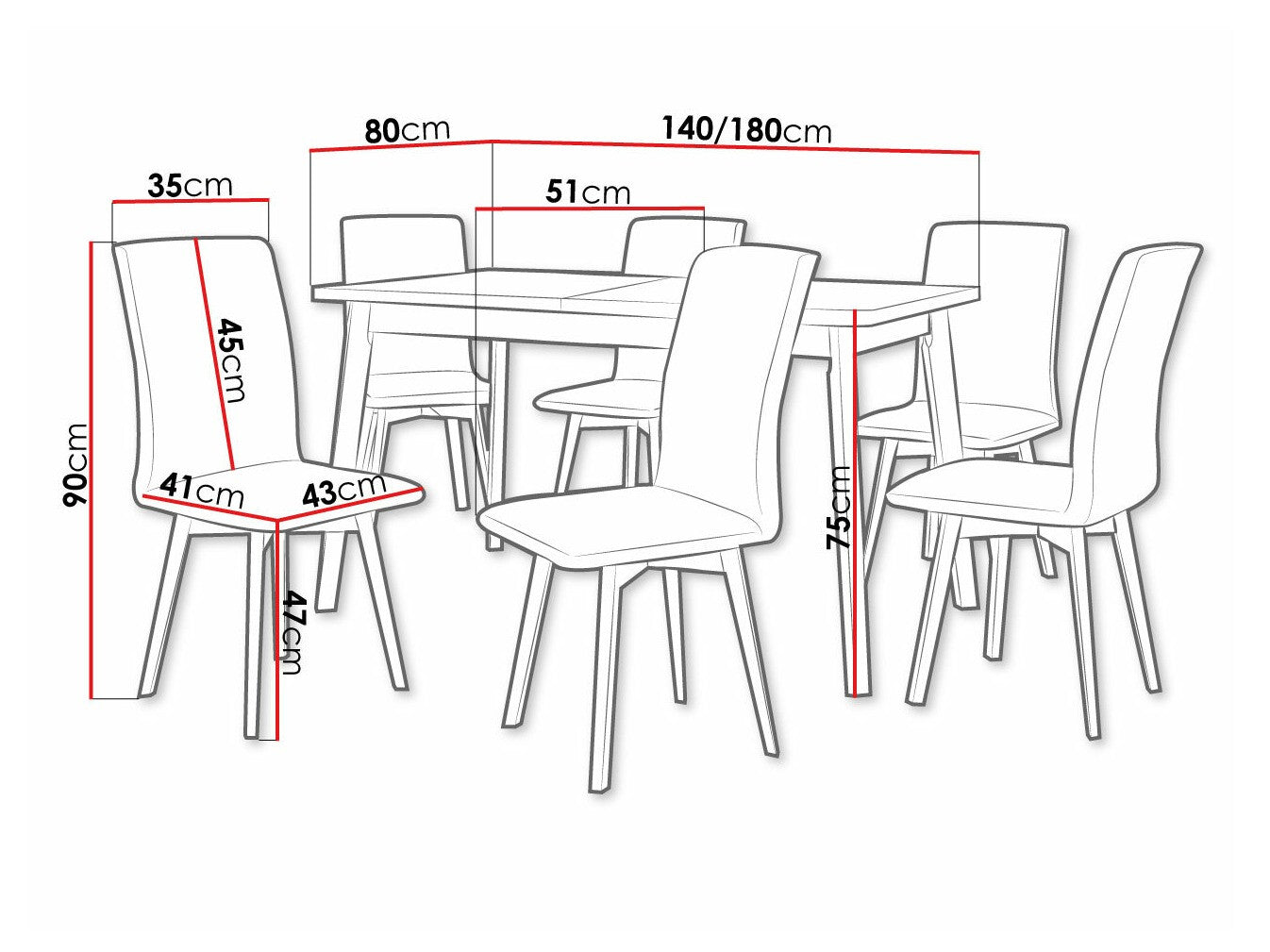 Spisestue-sæt Victorville 292 3978928