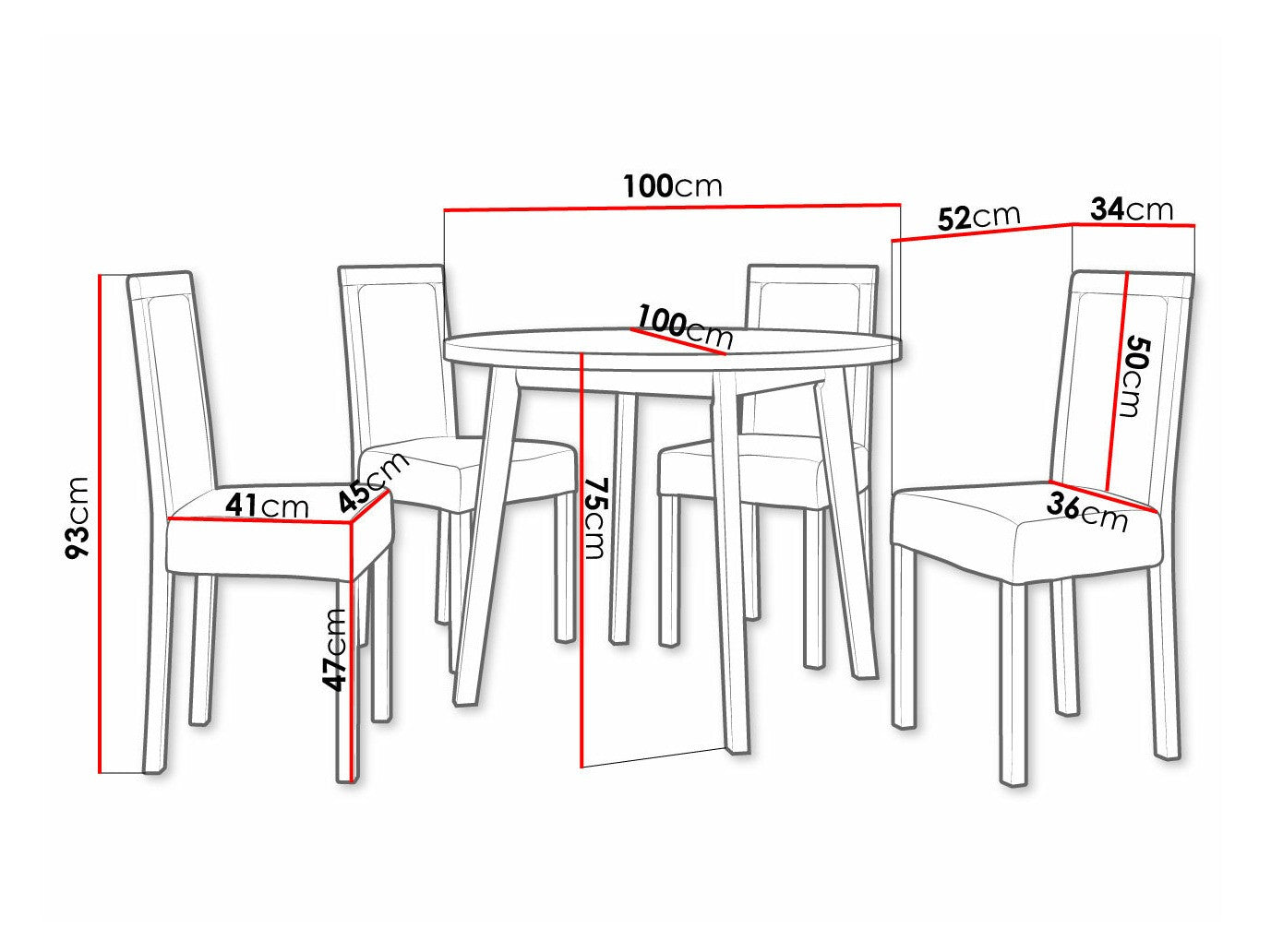 Spisestue-sæt Victorville 304 3978937