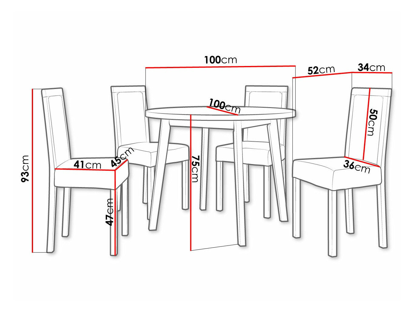 Spisestue-sæt Victorville 304 3978938