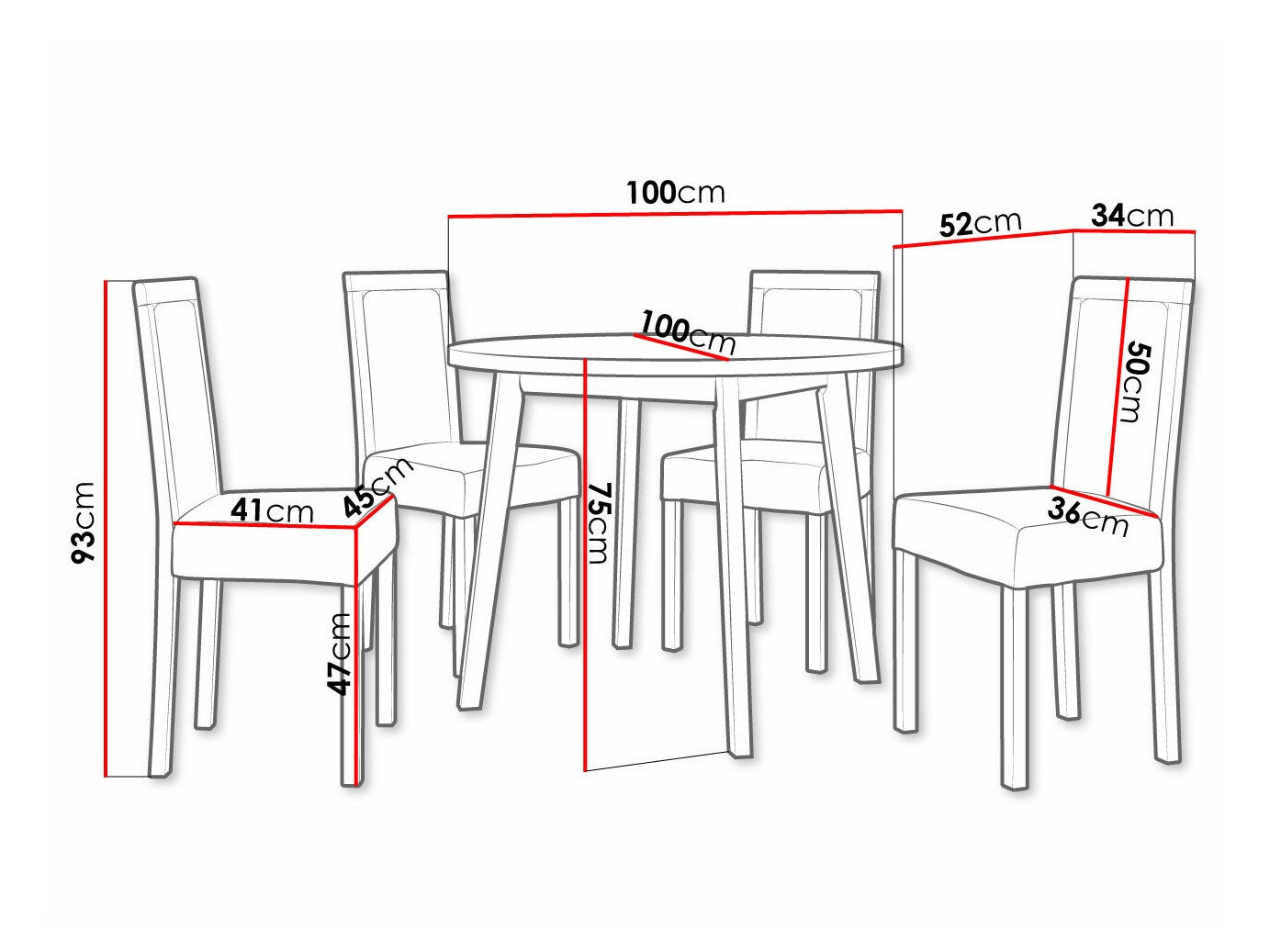 Spisestue-sæt Victorville 304 3978941