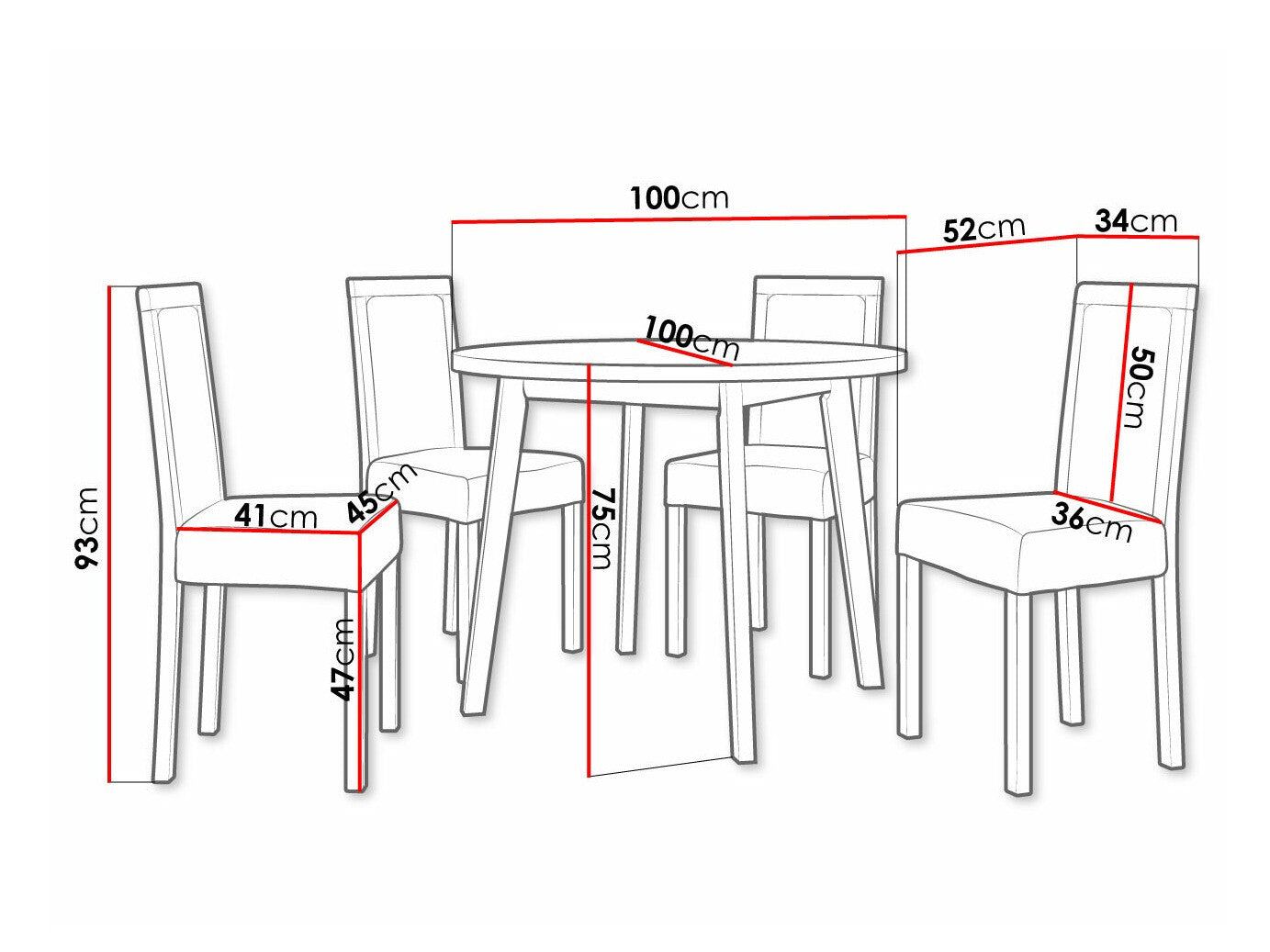 Spisestue-sæt Victorville 304 3978945
