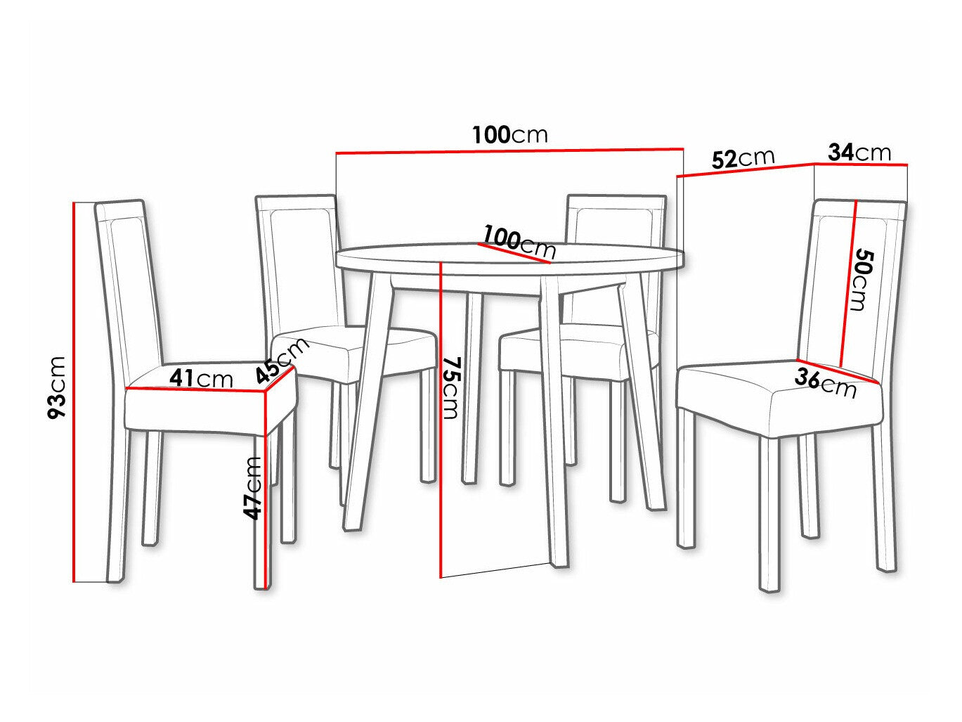 Spisestue-sæt Victorville 304 3978948